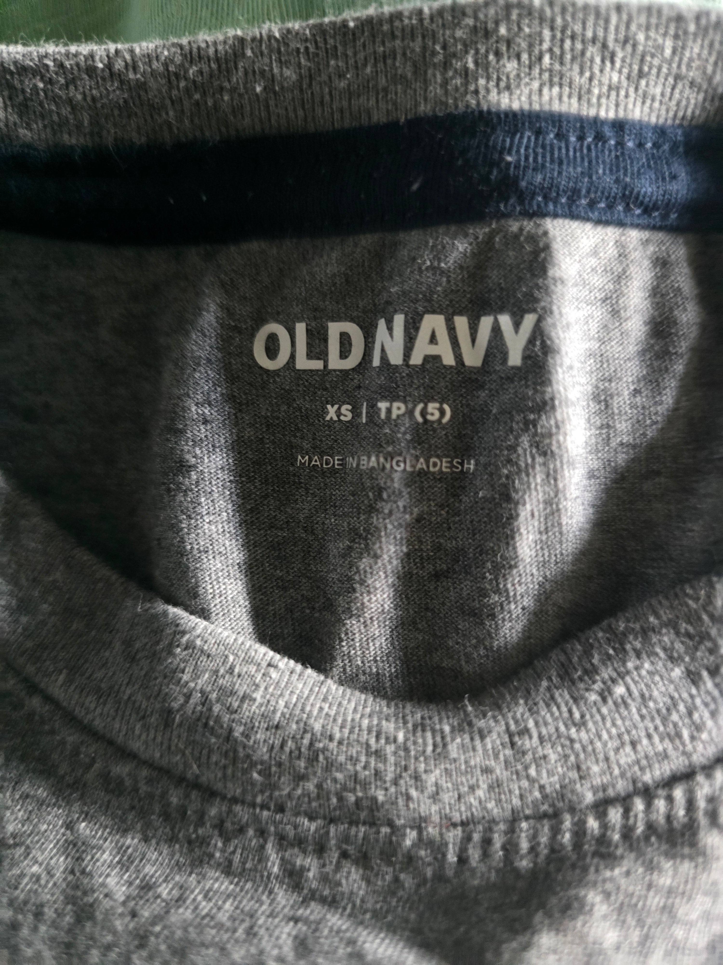 Old Navy Grey & Navy Colorblock T-Shirt | XS (5)