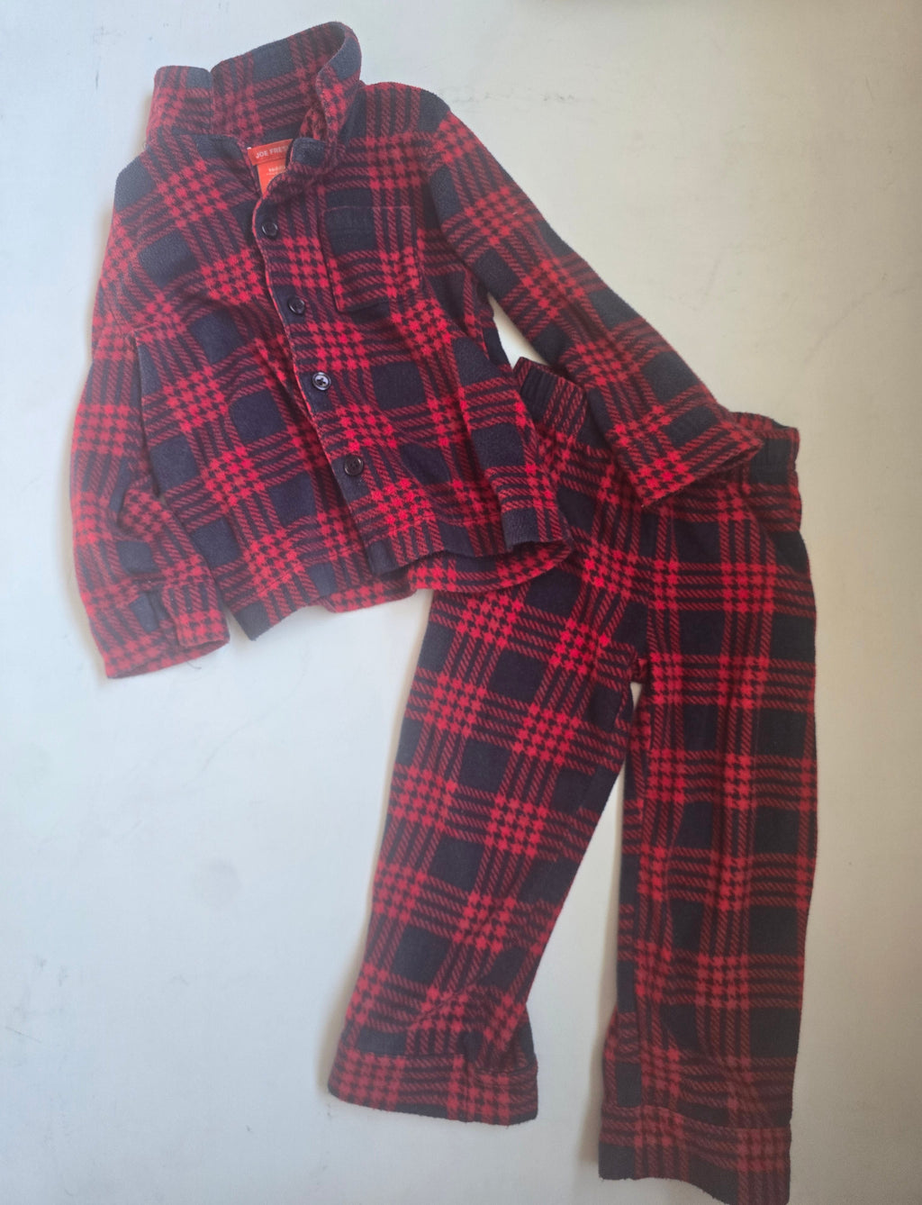 Joe Fresh Plaid Fleece Pajama Set | 2T