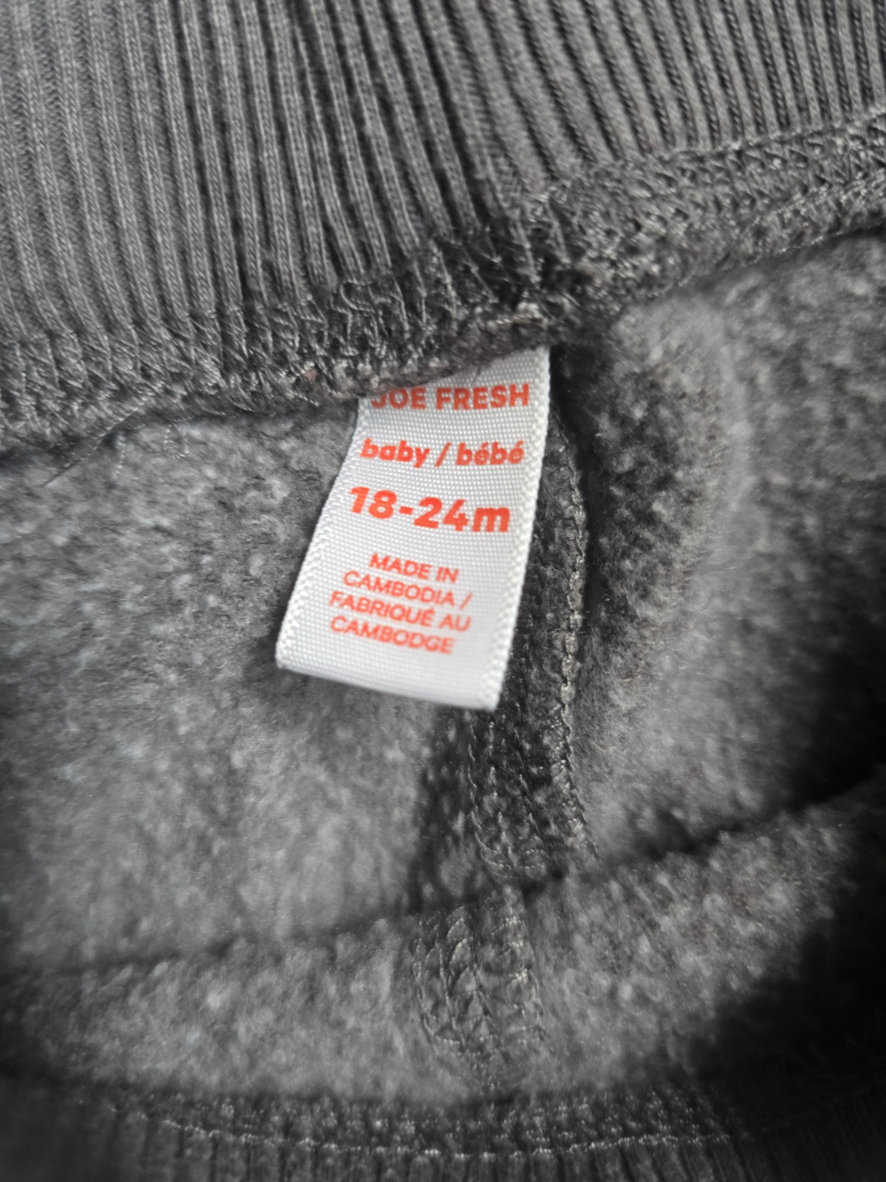 Joe Fresh Grey Fleece Jogger Pants | 18-24 Months