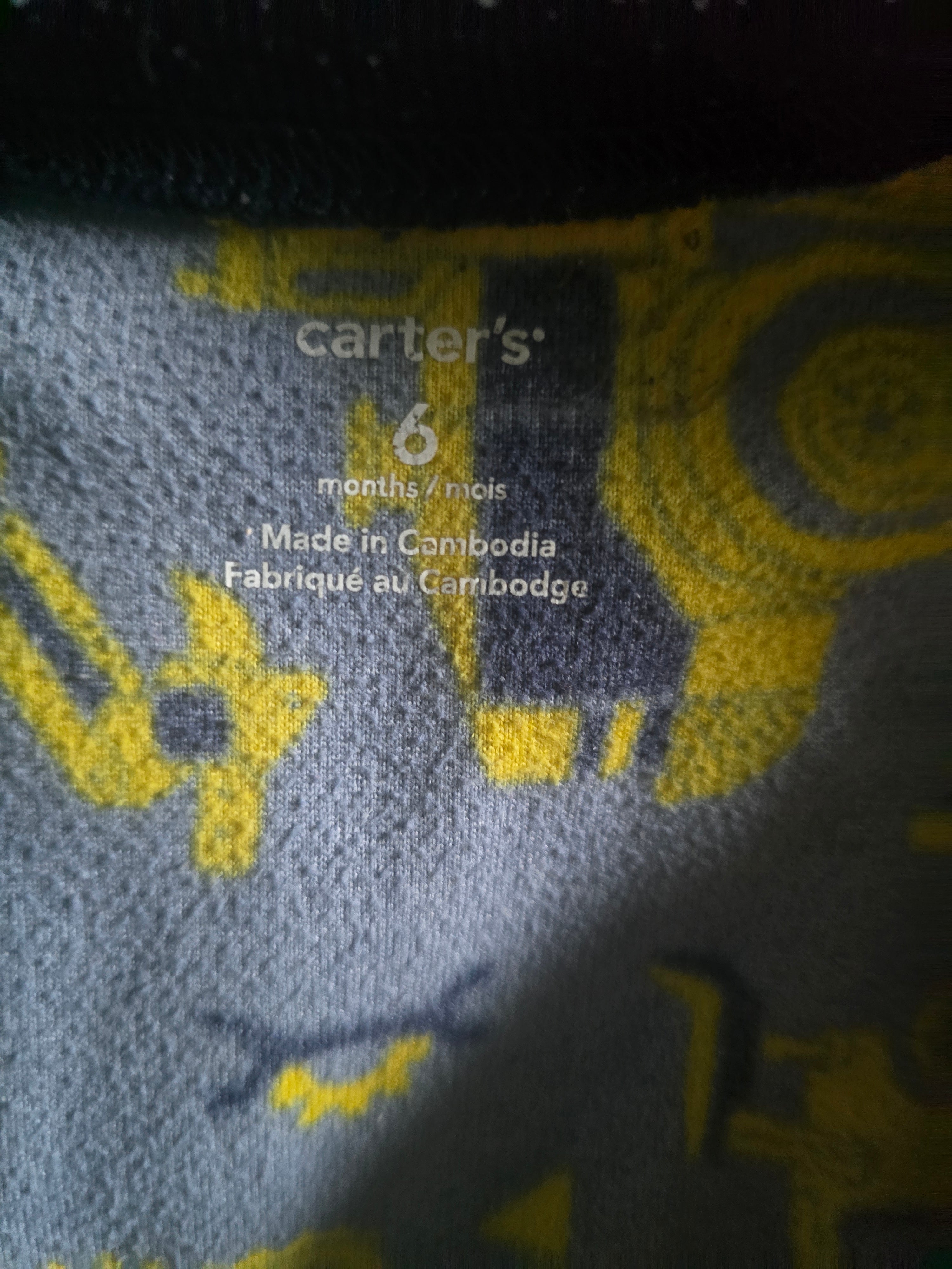 Carter's Construction Vehicle Fleece Sleeper | 6 Months