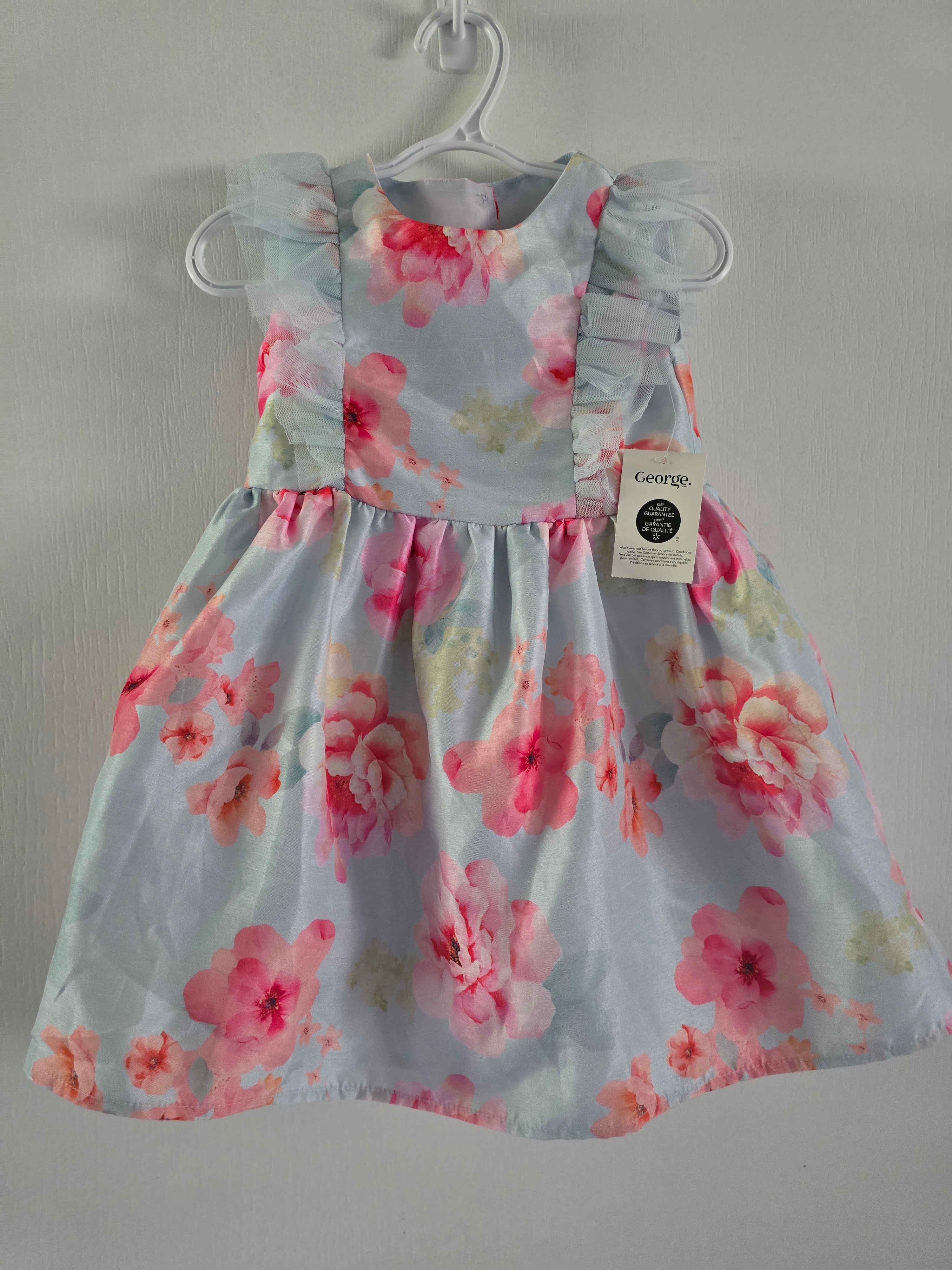 George Floral Ruffle Sleeve Dress | 3T