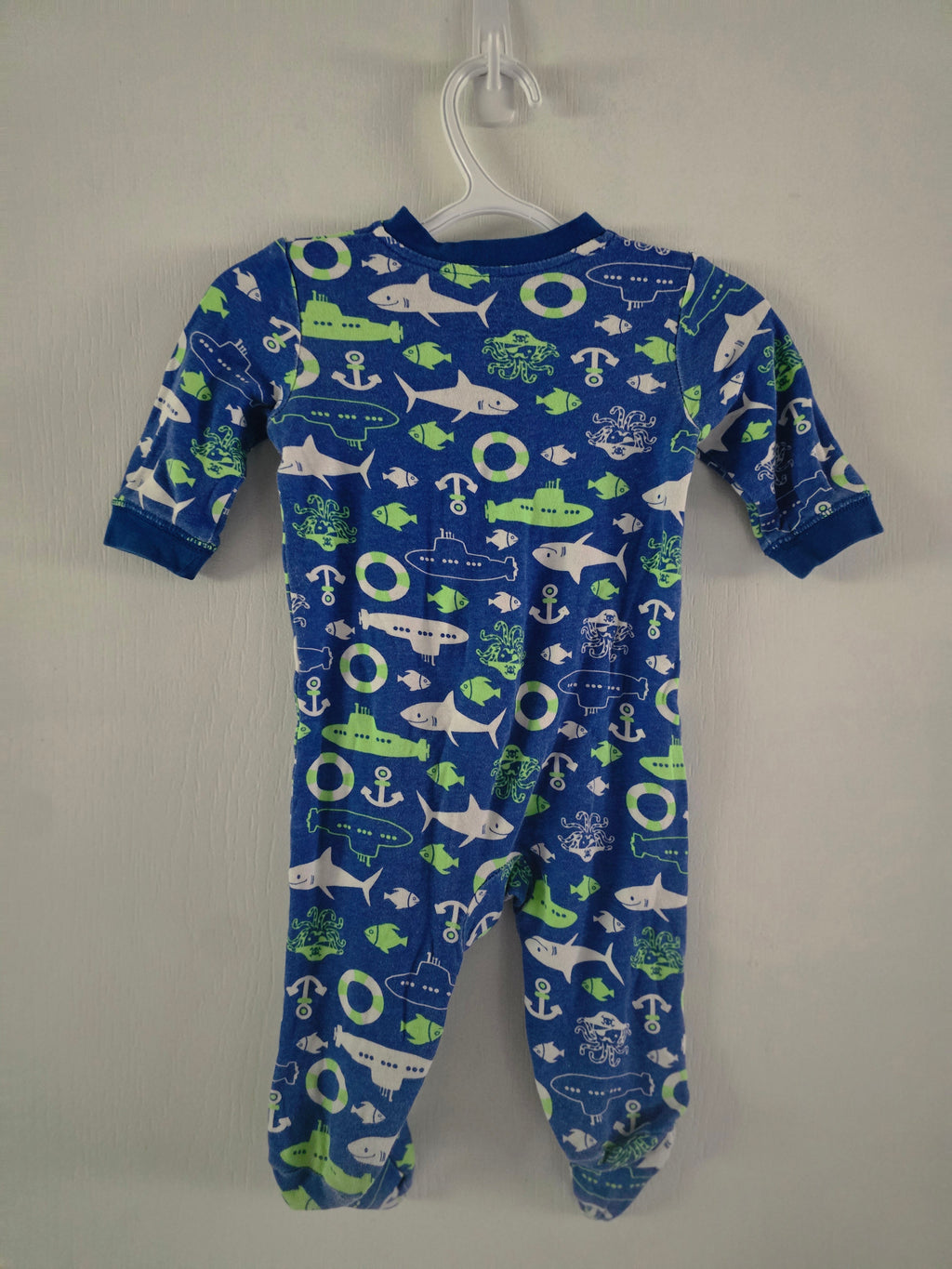 George Ocean Adventure Footed Sleeper - Blue Print | 3-6M