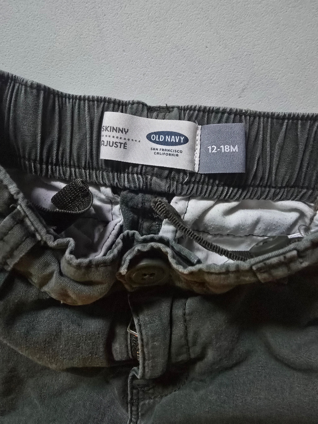 Old Navy Olive Green Skinny Cargo Pants | 12-18 month
