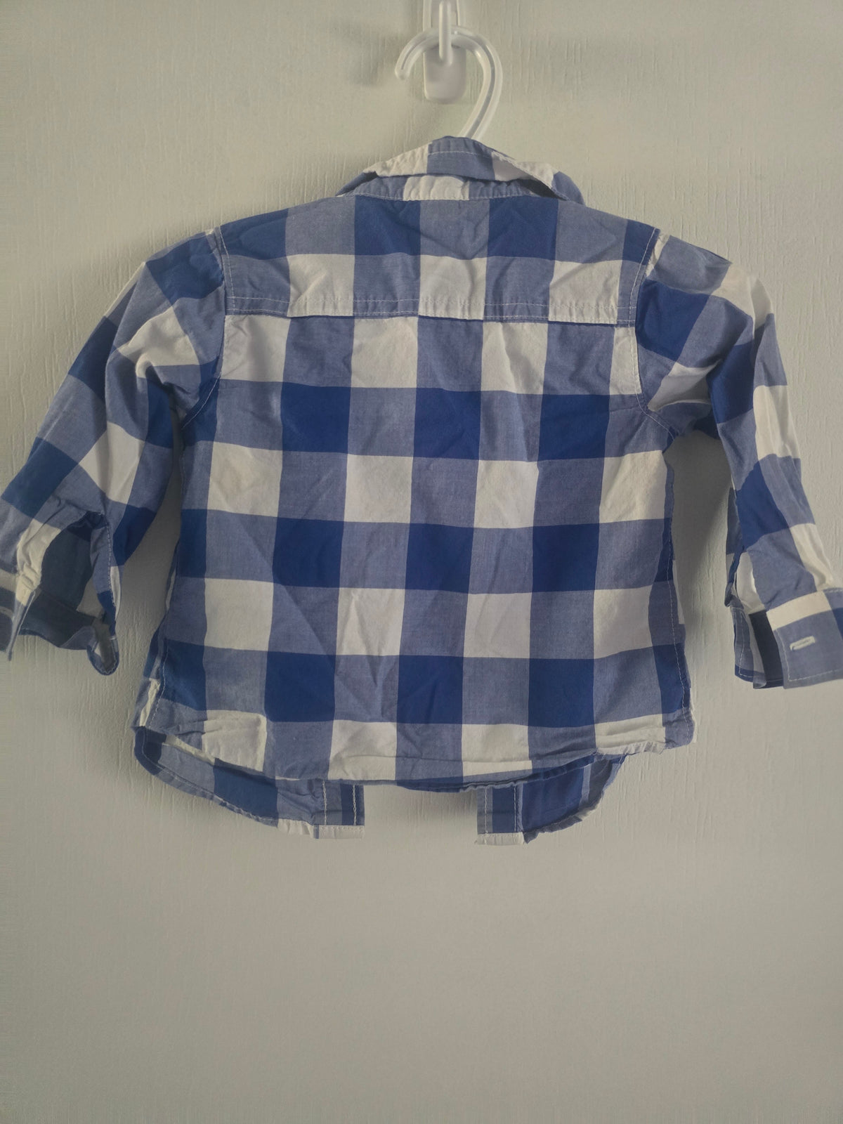 Carter's Blue Buffalo Plaid Button-Up Shirt | 12 Months