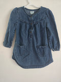 Old Navy Denim-Look Long Sleeve Dress | 3t