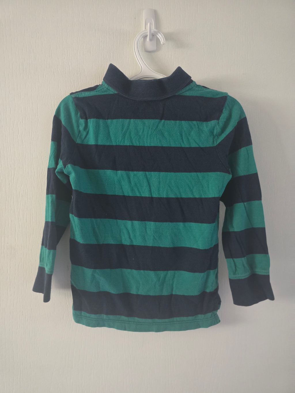 Old Navy Teal & Navy Striped Rugby Shirt | 4T