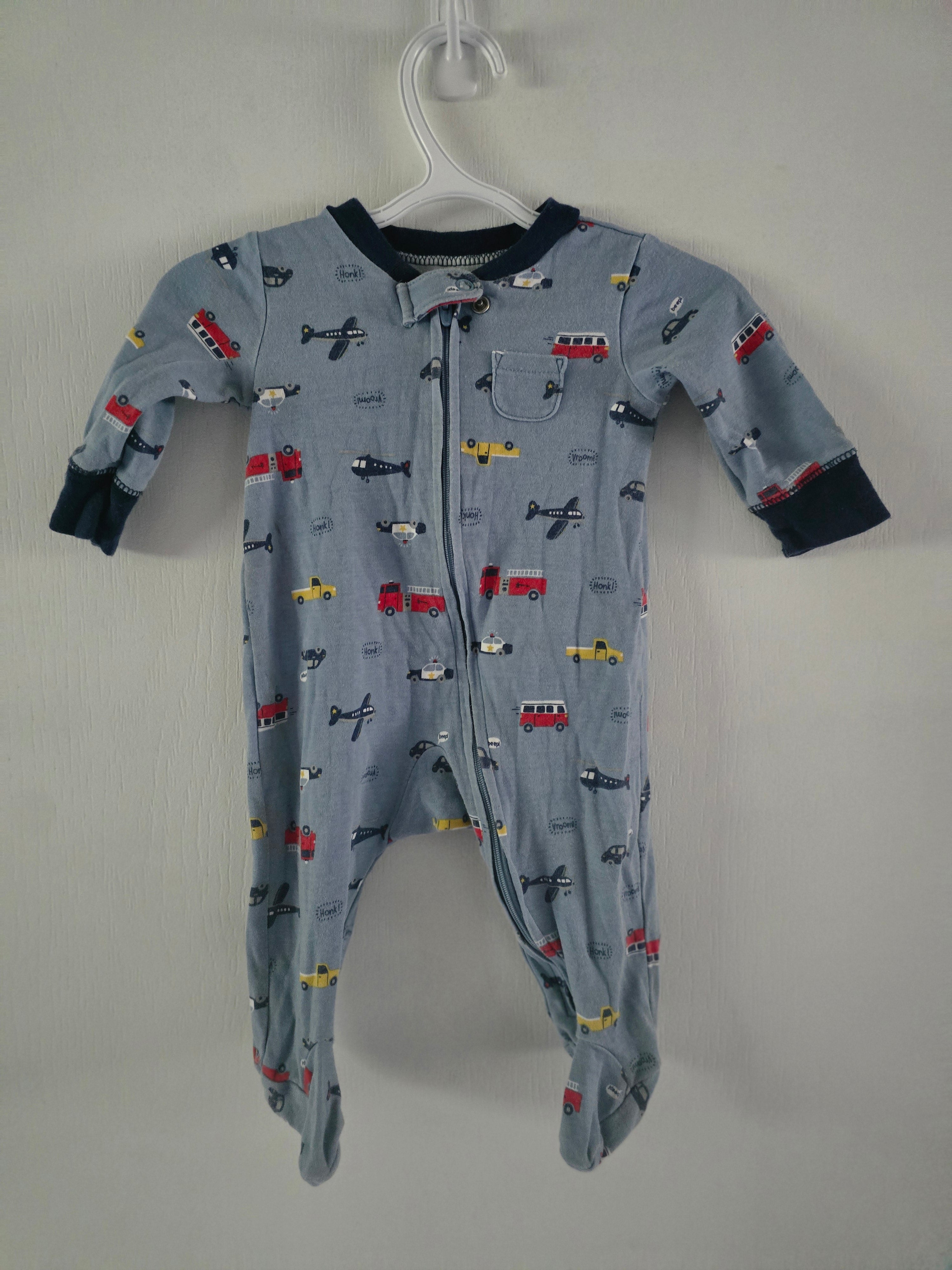 Carter's Transportation Print Zip Sleeper | 3M
