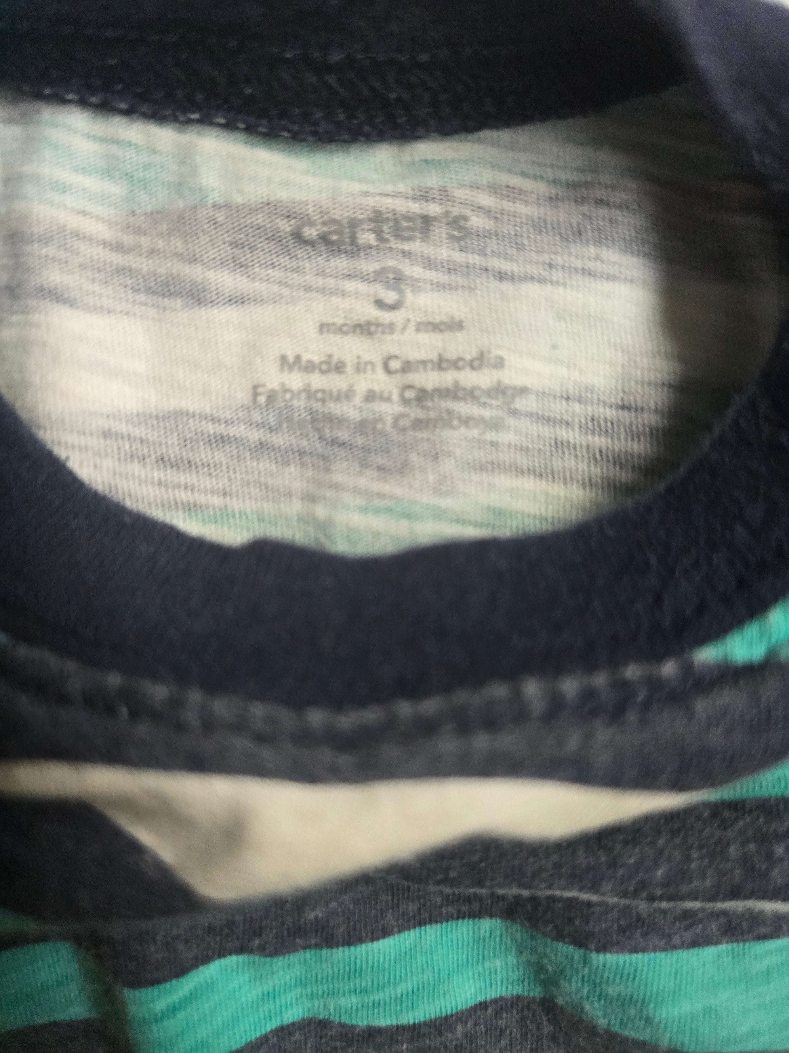 Carter's Striped Whale Bodysuit | 3 Months