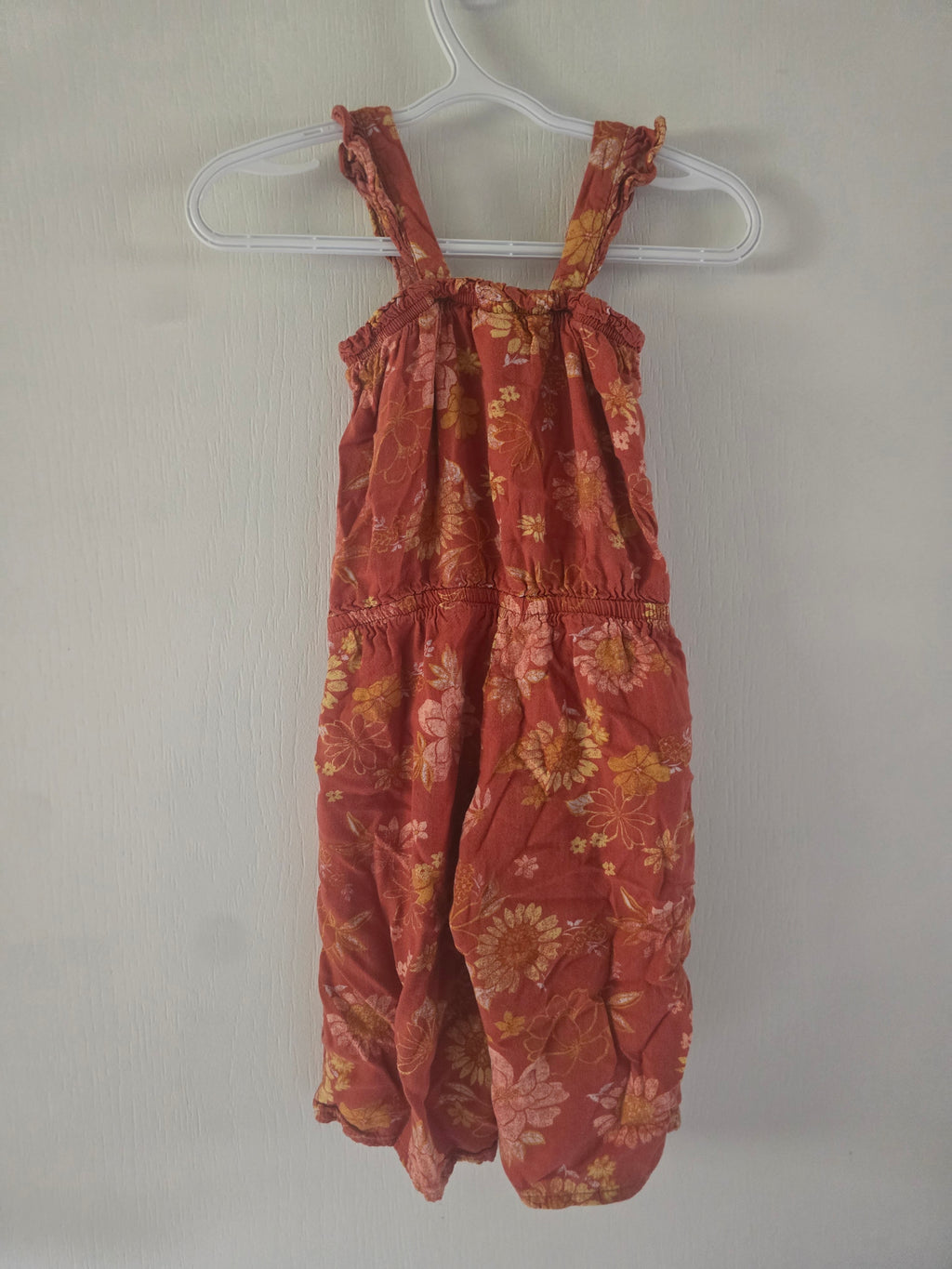 OshKosh Girls Rust Floral Romper | 2t