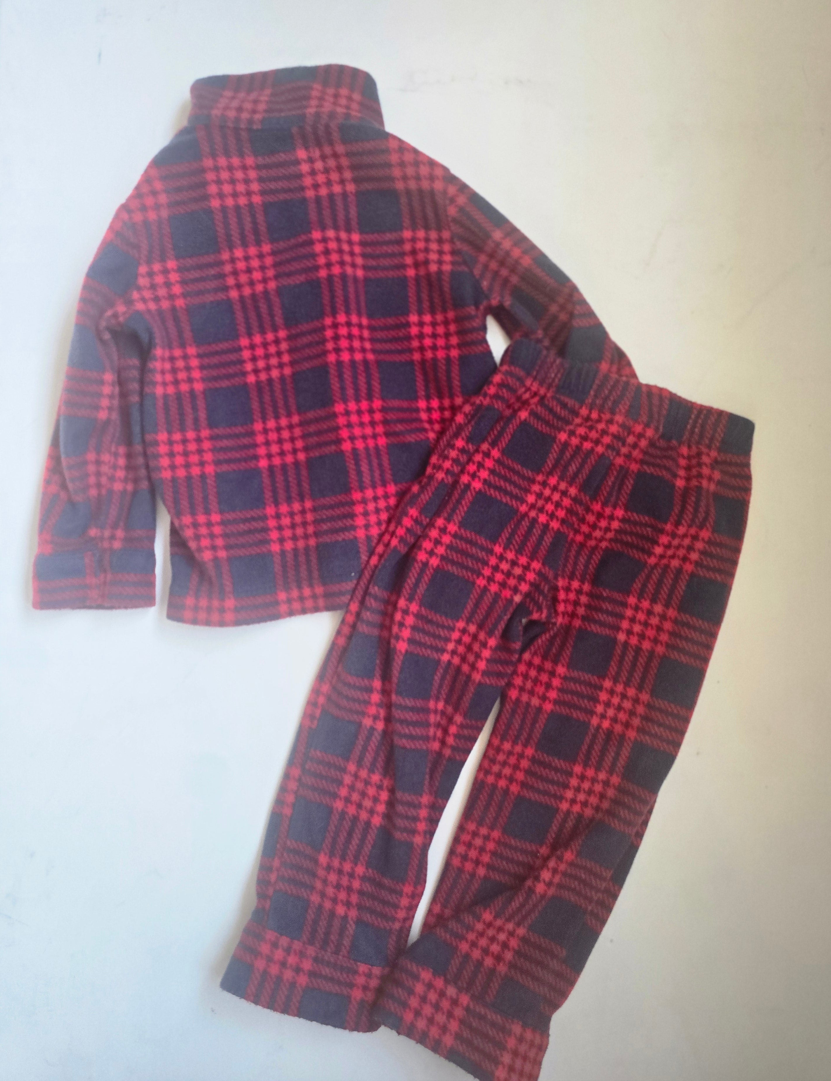 Joe Fresh Plaid Fleece Pajama Set | 2T
