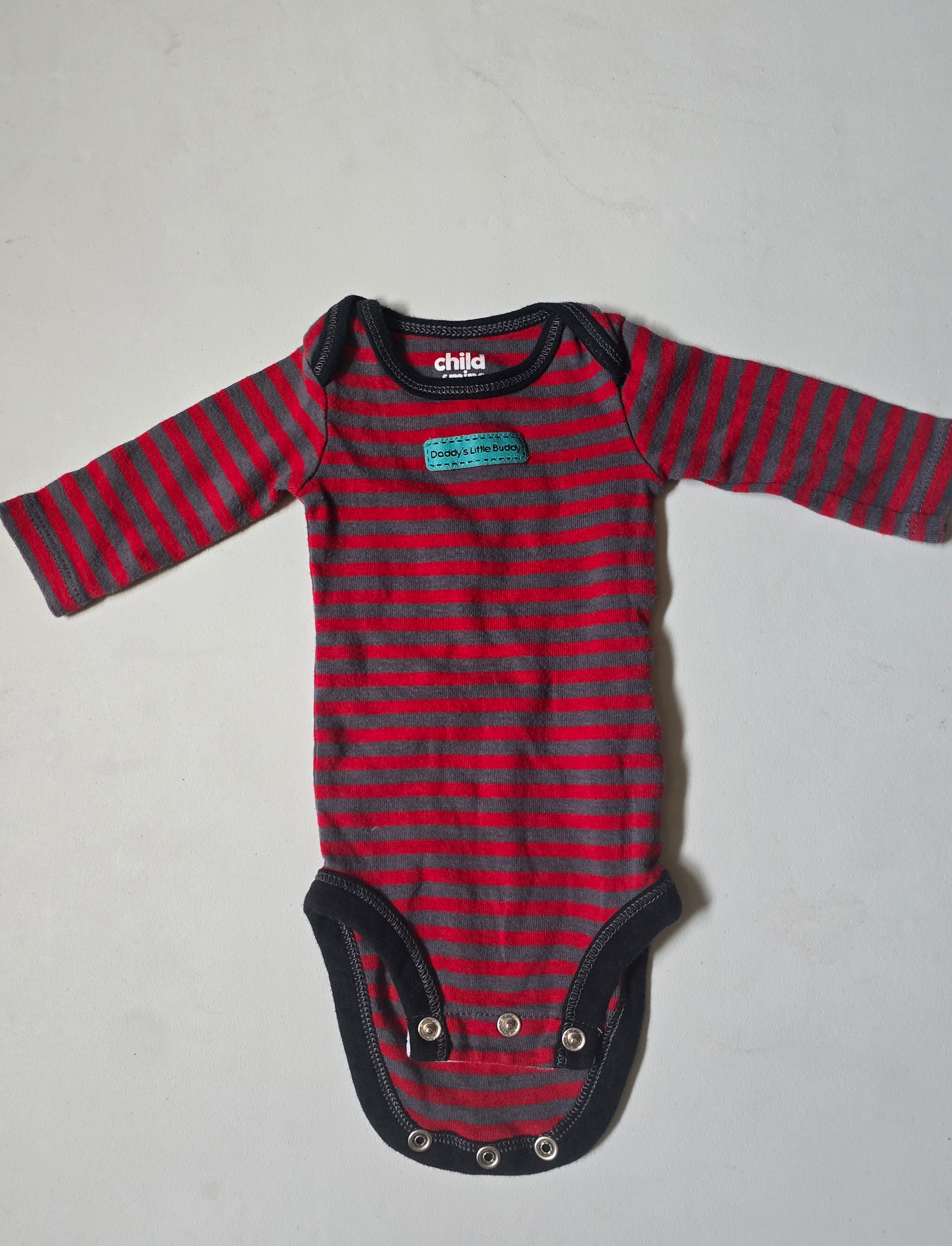 Child of Mine Striped Long Sleeve Bodysuit |  Newborn