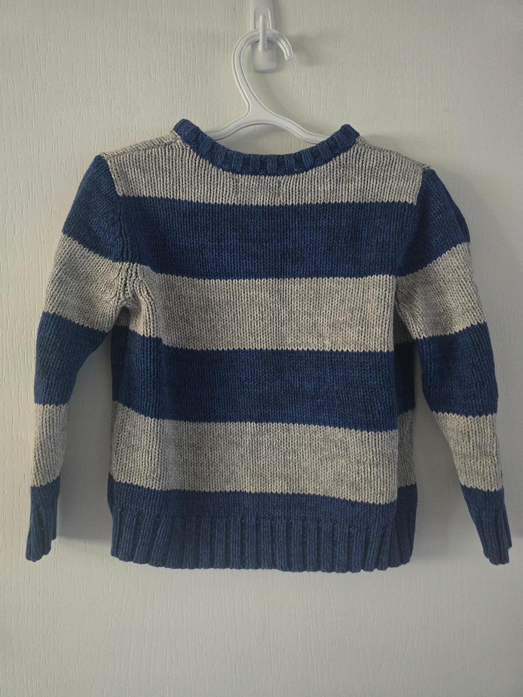Old Navy Blue & Gray Striped Sweater | 4T