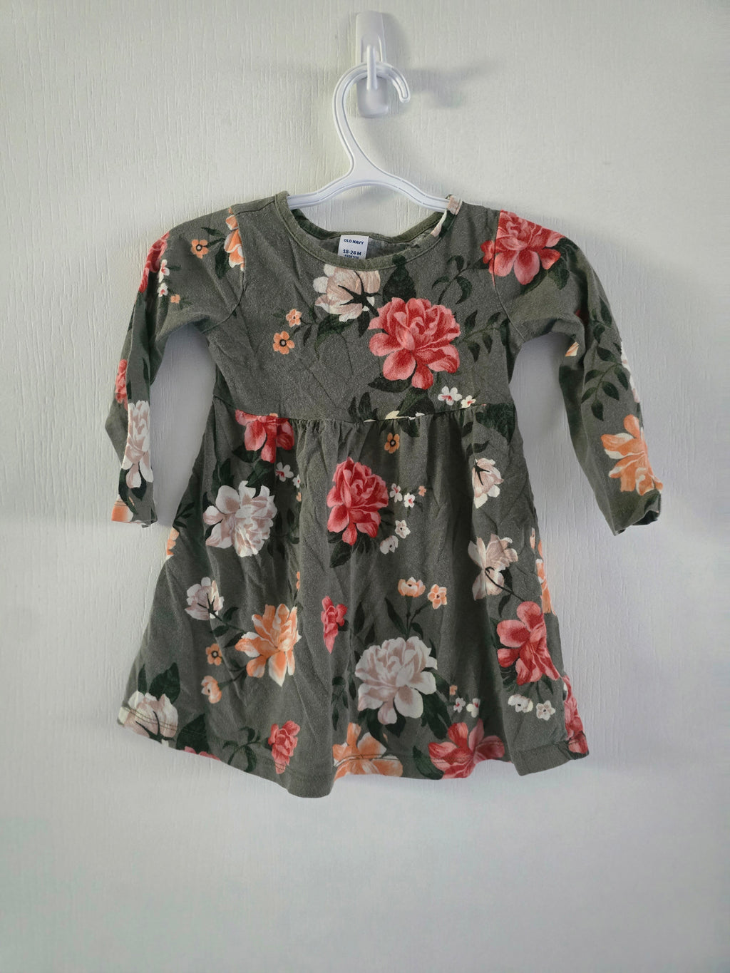Old Navy Floral Long Sleeve Dress | 18-24M