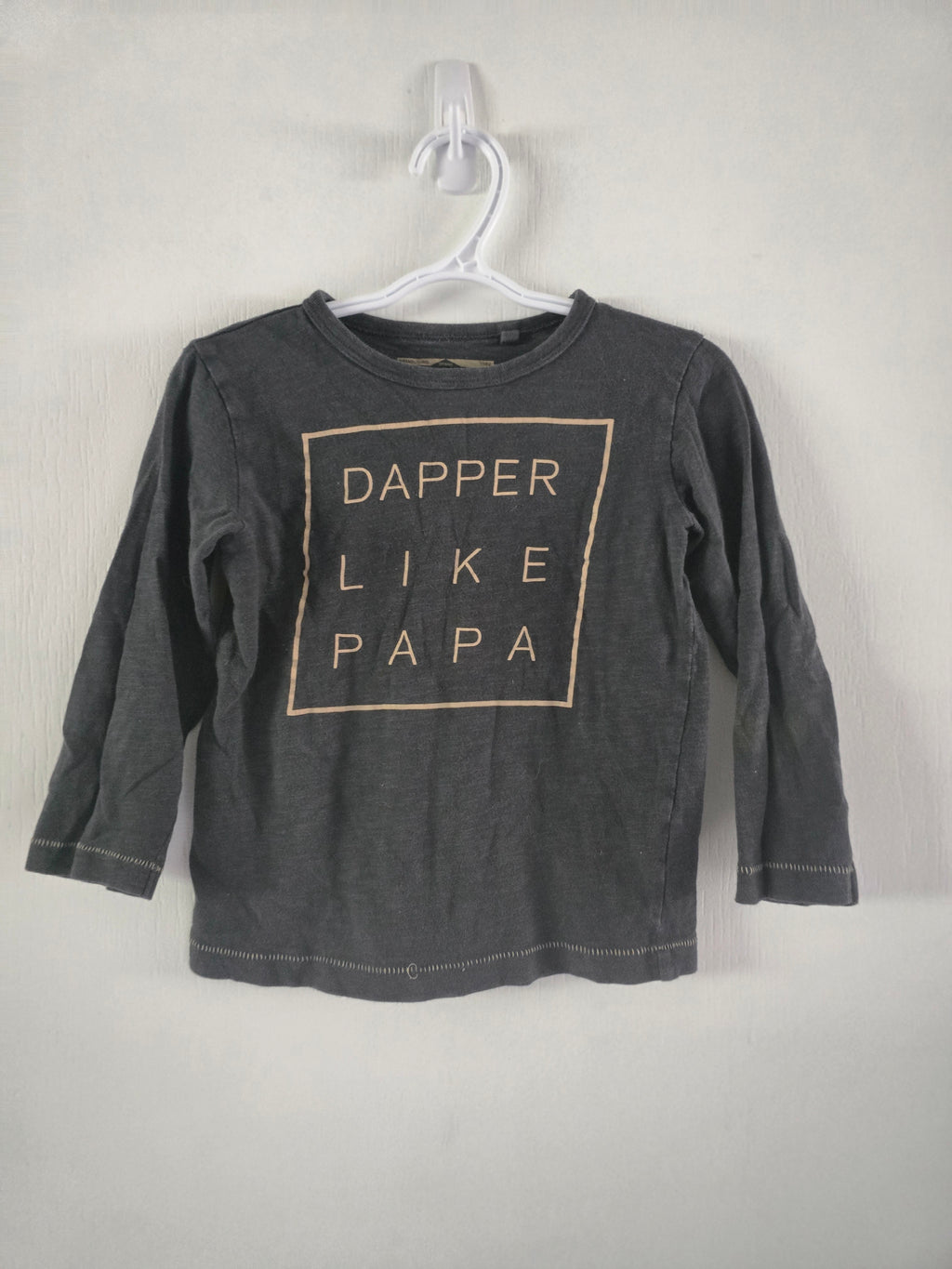 "Dapper Like Papa" Long Sleeve Tee | 2-3 Years