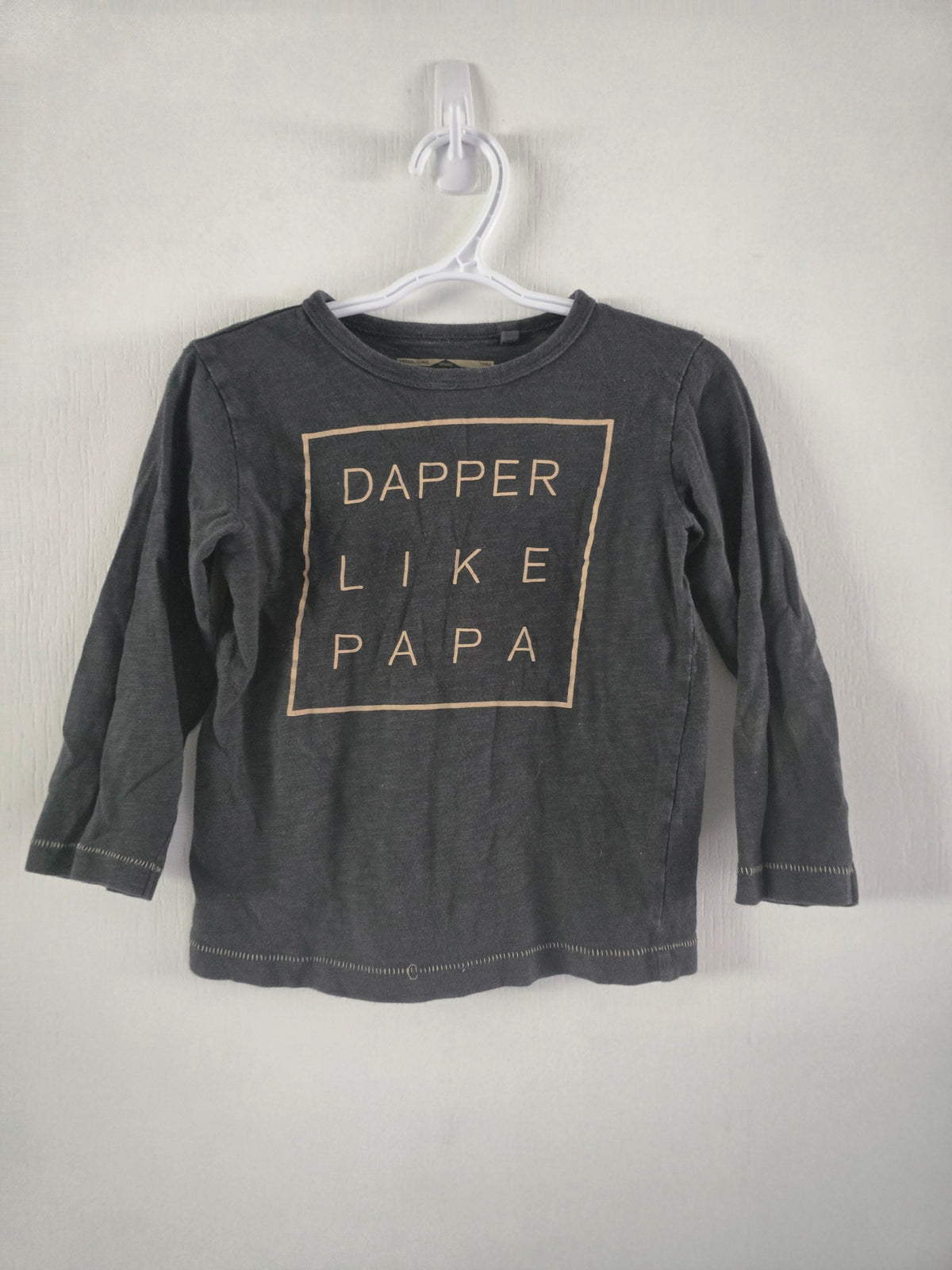 "Dapper Like Papa" Long Sleeve Tee | 2-3 Years
