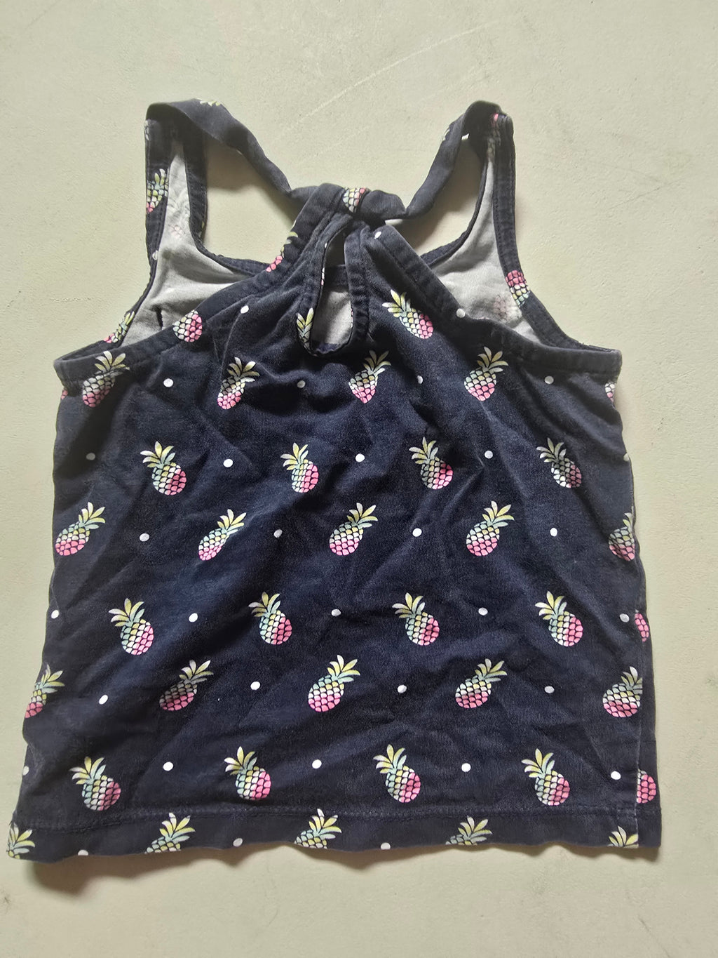 OshKosh Girls Navy Pineapple Print Tank | 2t