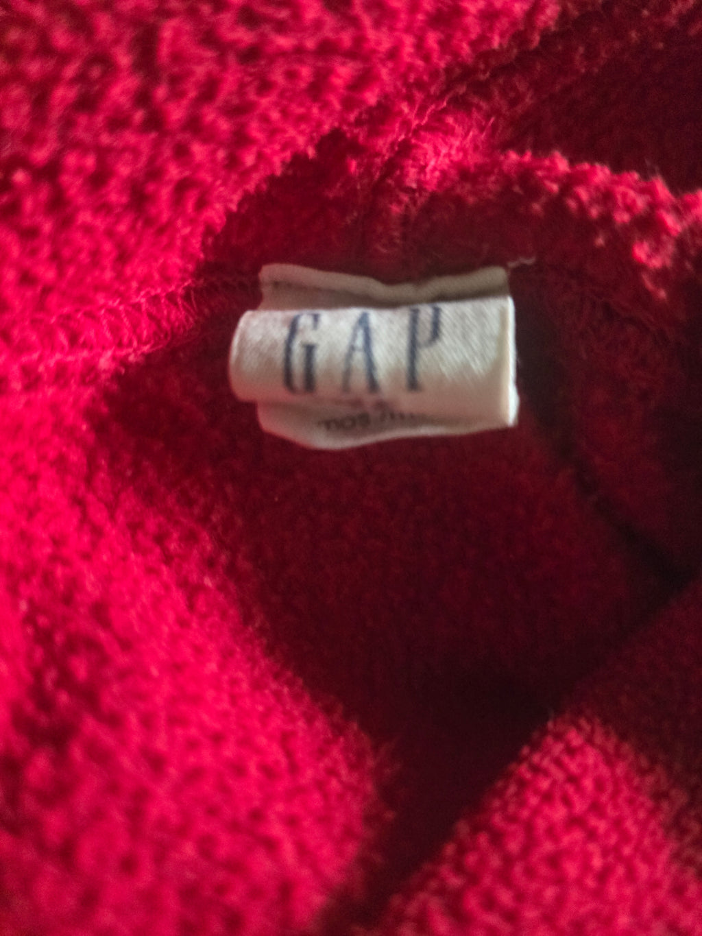 GAP Baby Red Fleece Pullover Hoodie | 12-18 Months
