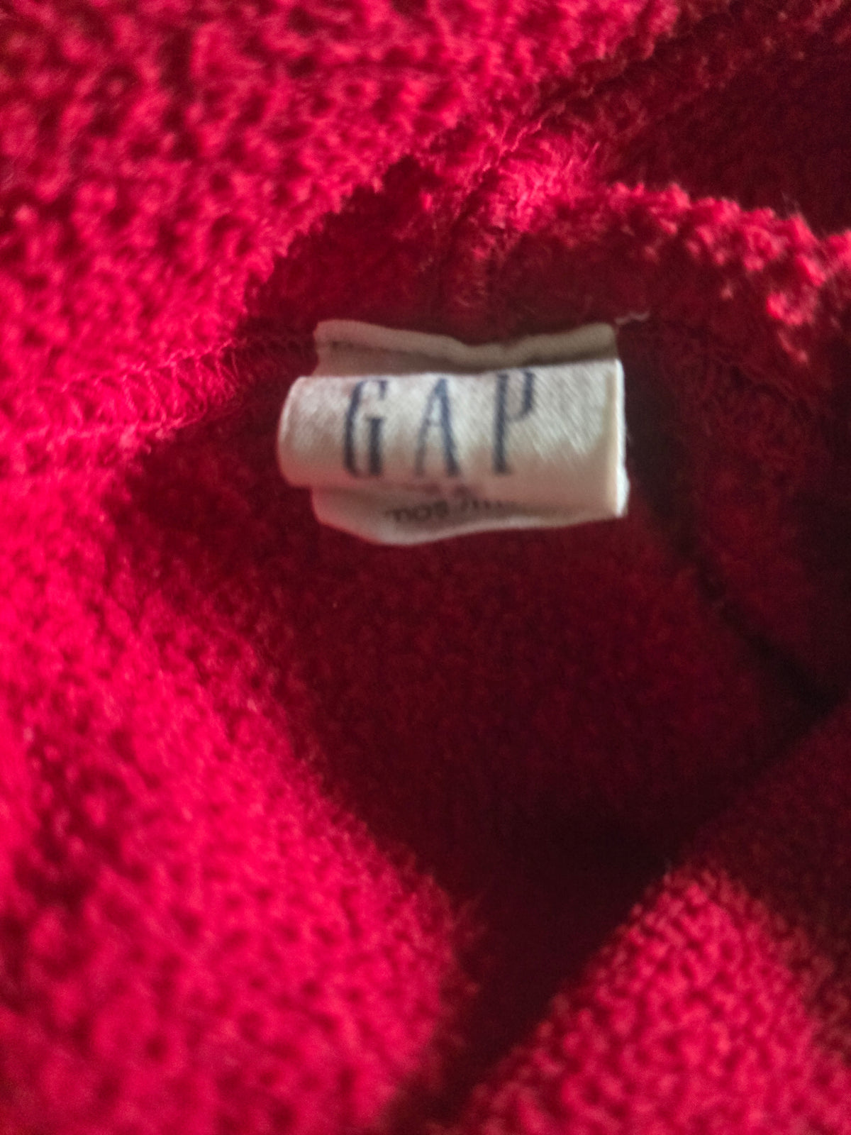 GAP Baby Red Fleece Pullover Hoodie | 12-18 Months
