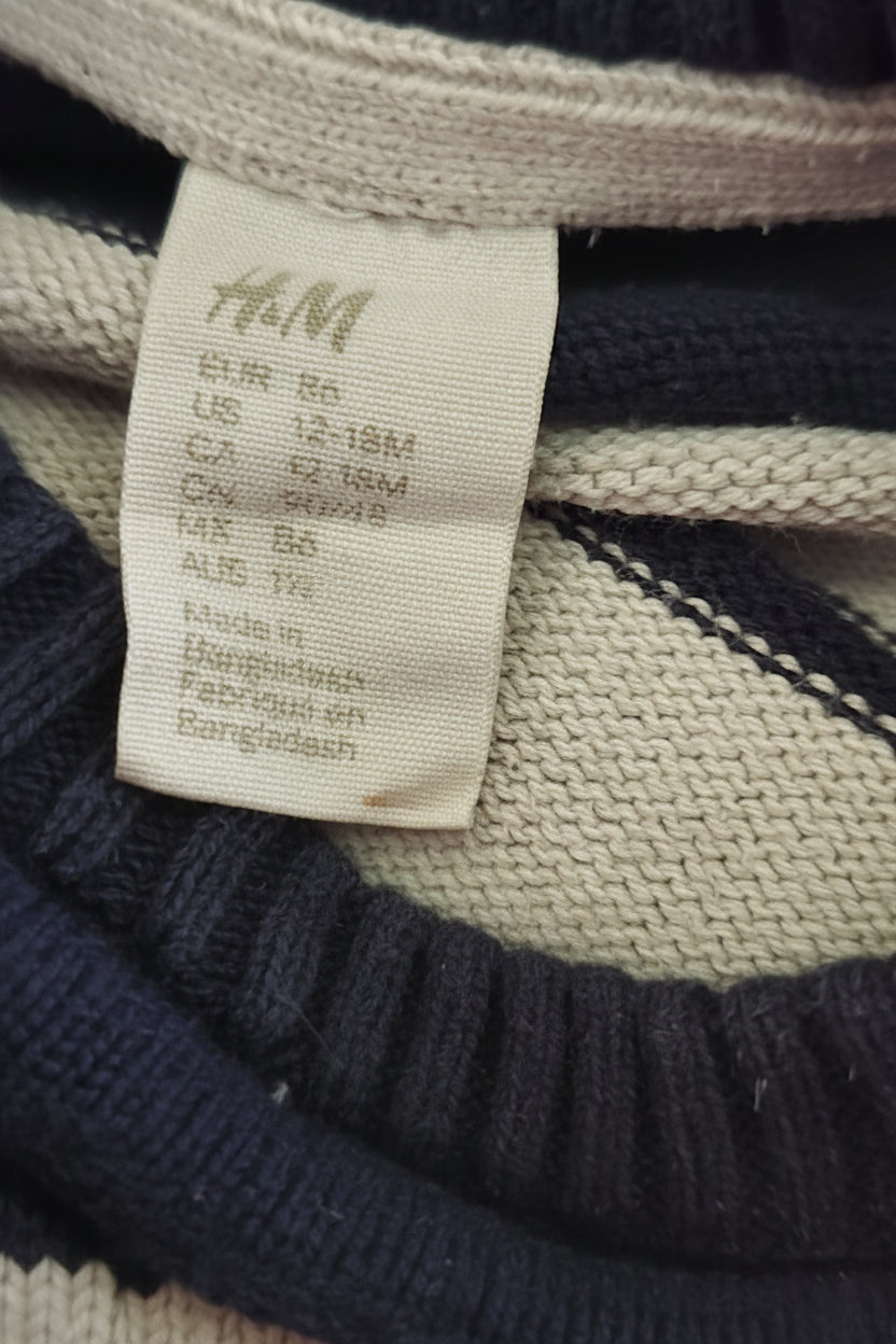 H&M Striped Knit Sweater | Size 12-18M
