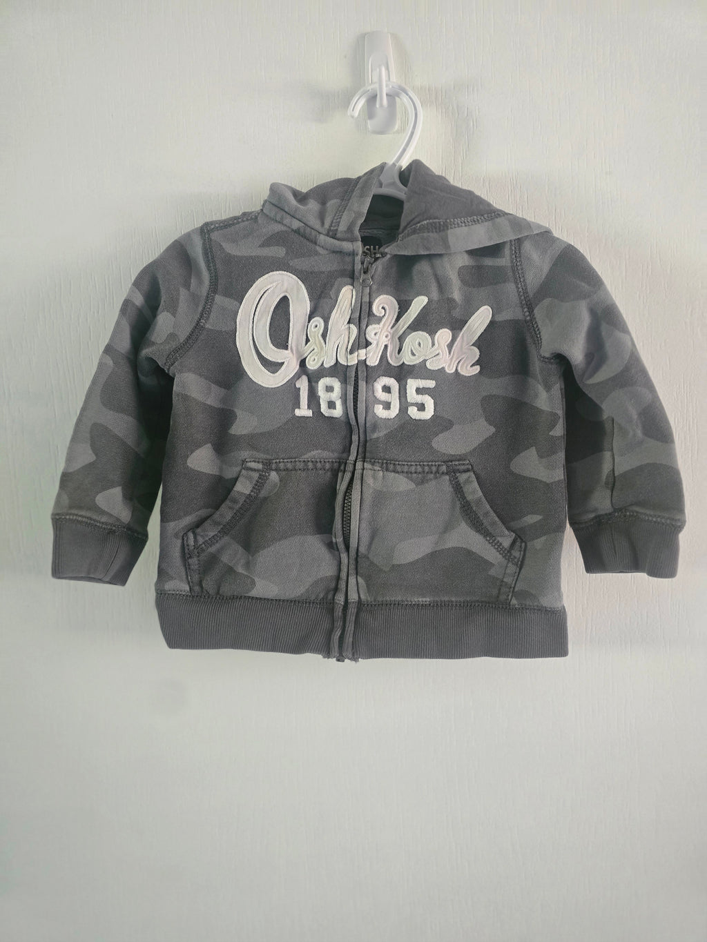 OshKosh B'gosh Grey Camo Zip-Up Hoodie | 2T