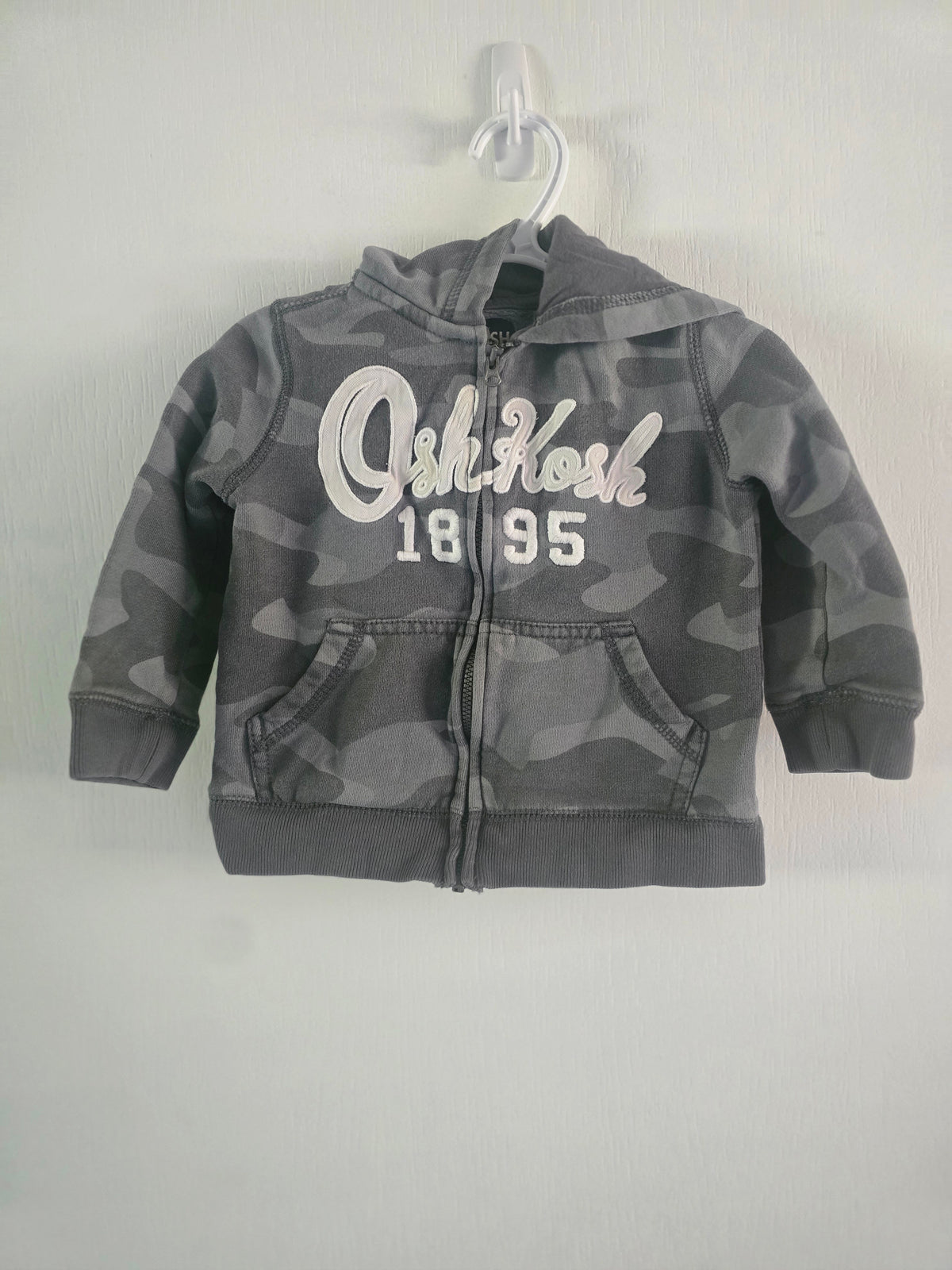 OshKosh B'gosh Grey Camo Zip-Up Hoodie | 2T