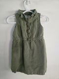 Old Navy Olive Green Sleeveless Shirt Dress | 2T