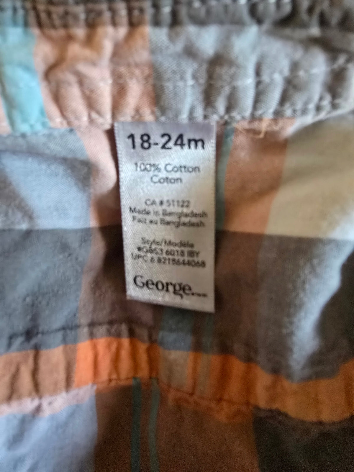 George Plaid Button-Up Shirt | Size 18–24M