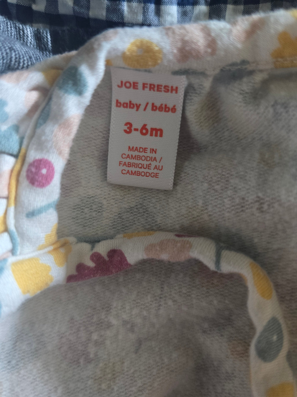 Joe Fresh Floral Sleeveless Romper | 3-6 month