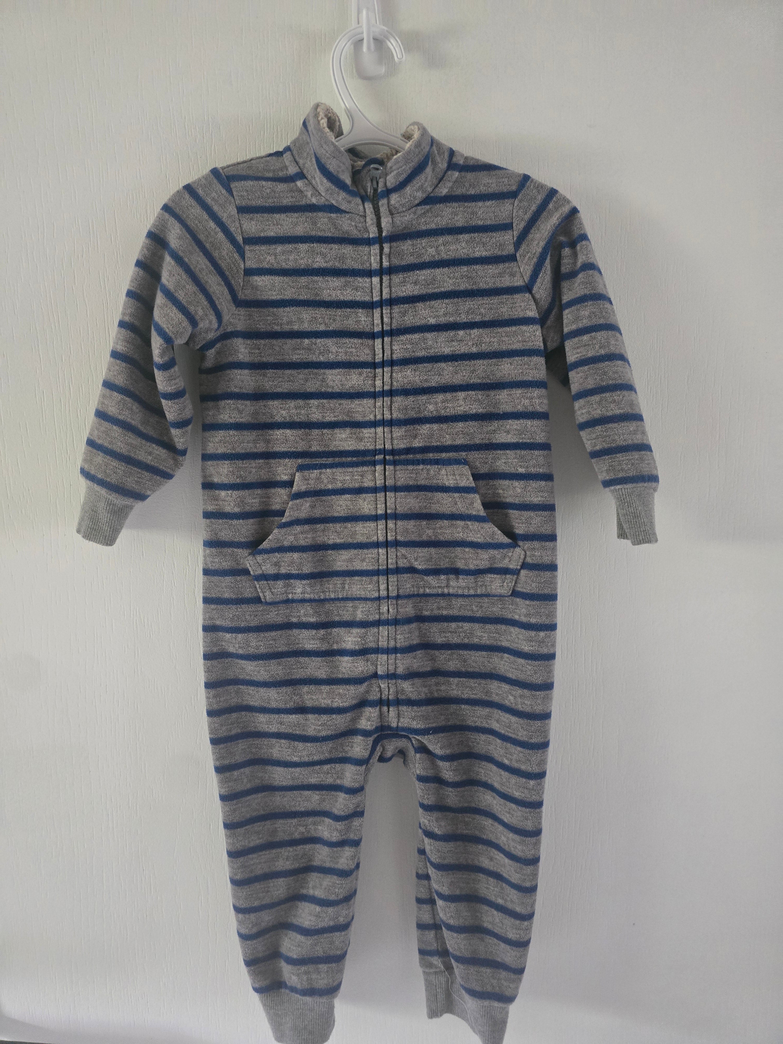 George Baby Striped Sherpa-Lined One-Piece Jumpsuit | 18-24M