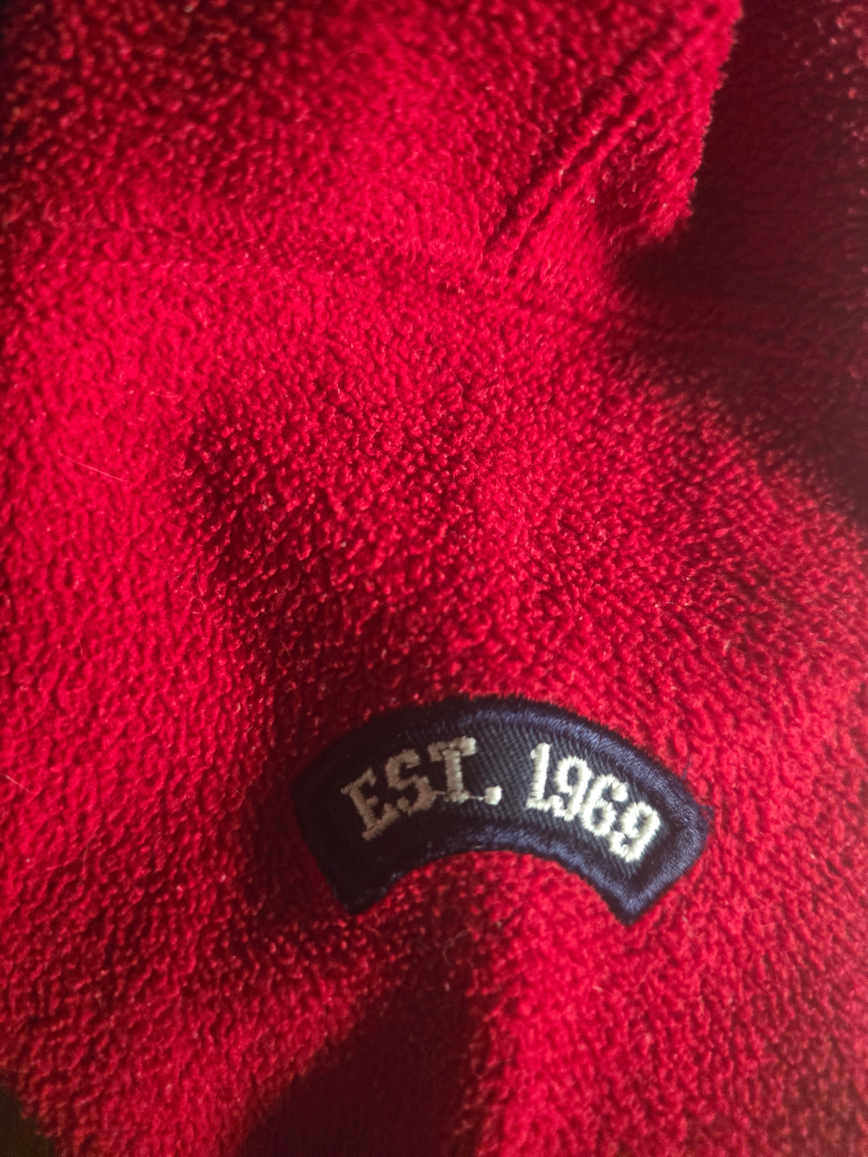GAP Baby Red Fleece Pullover Hoodie | 12-18 Months