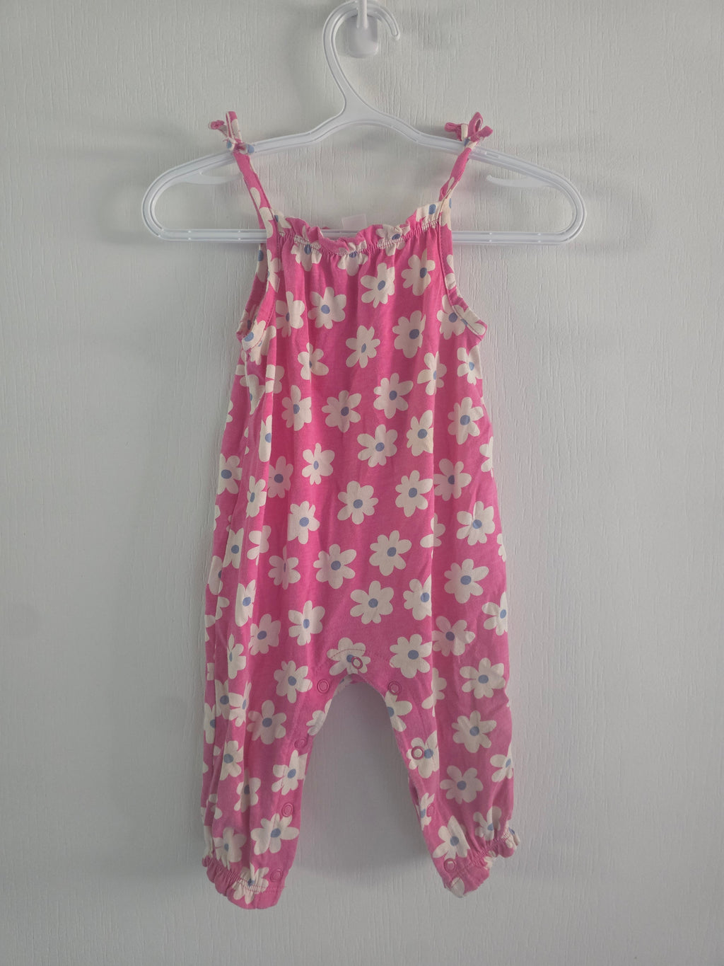 Joe Fresh Pink Daisy Romper Jumpsuit | 6-12 Months