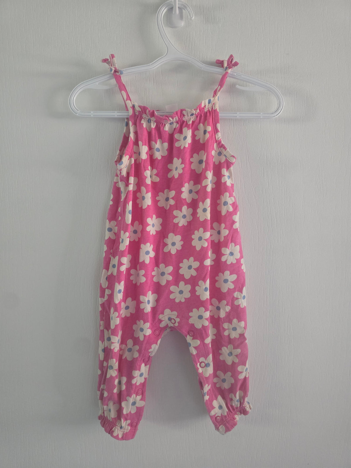 Joe Fresh Pink Daisy Romper Jumpsuit | 6-12 Months