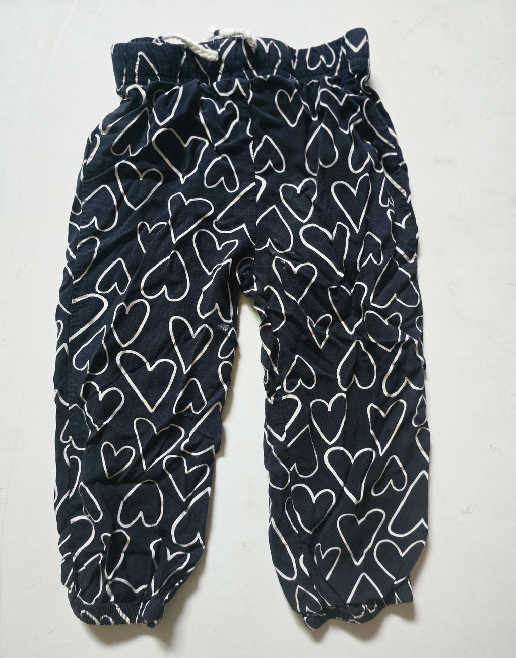 Carter's Black Heart Print Lightweight Jogger Pants | 18 Month