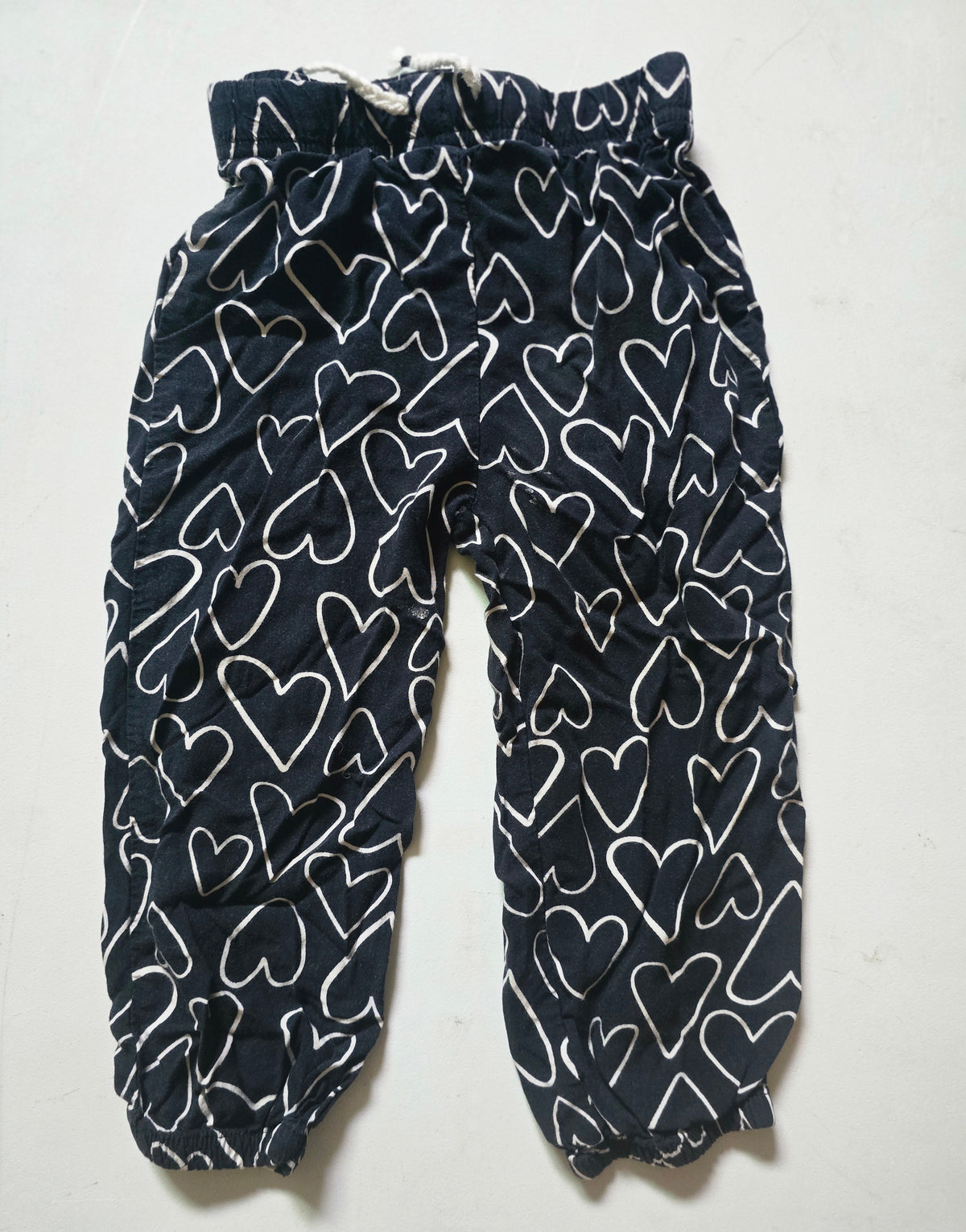 Carter's Black Heart Print Lightweight Jogger Pants | 18 Month
