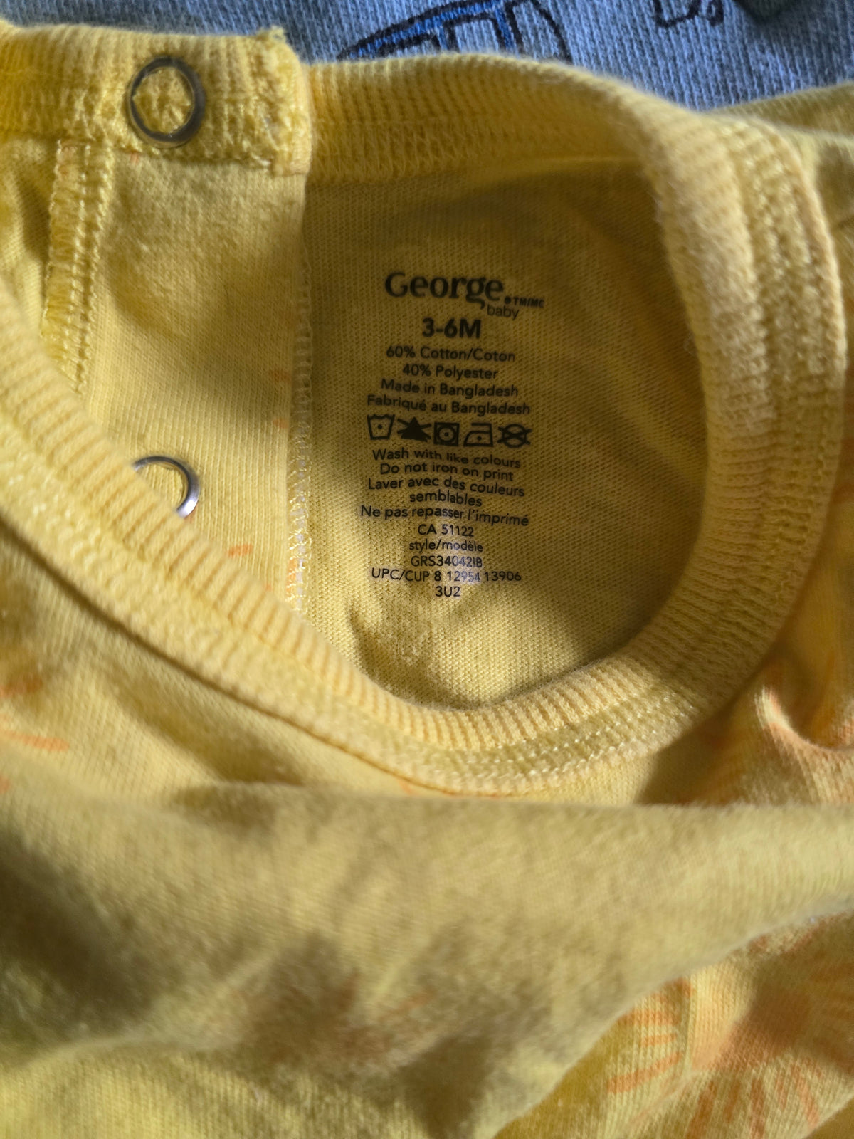 George Baby Yellow Sunshine Sleeveless Romper | 3-6M
