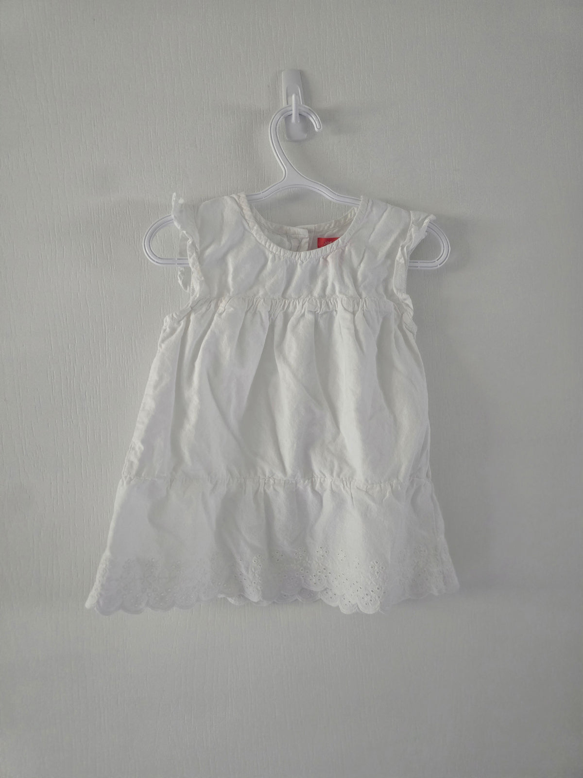 Joe Fresh White Eyelet Hem Dress | 4T