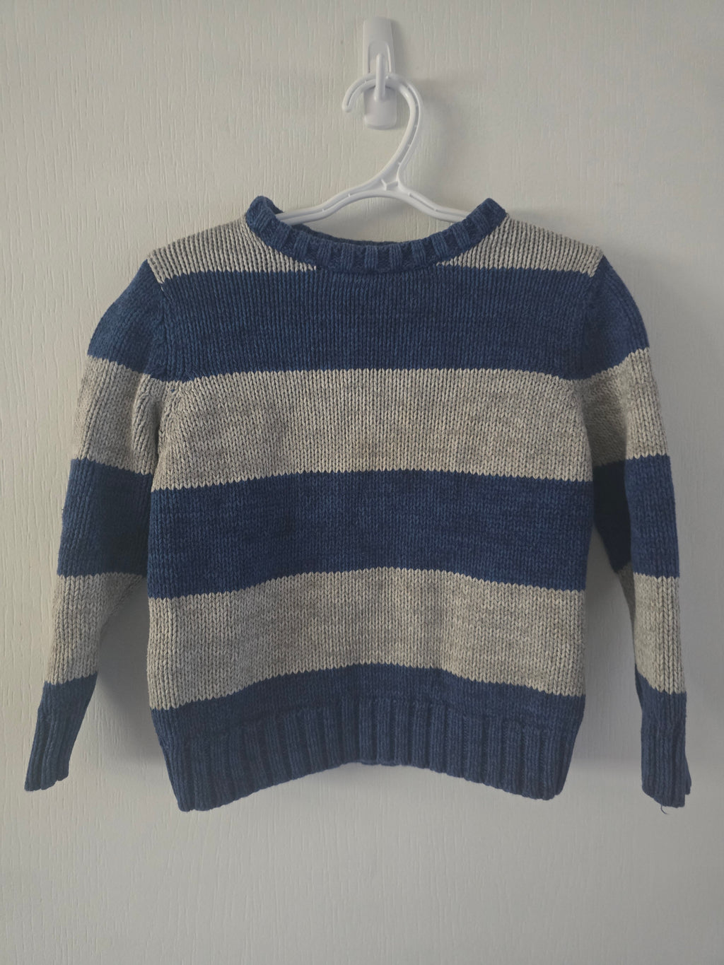 Old Navy Blue & Gray Striped Sweater | 4T