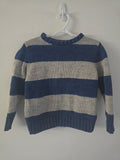 Old Navy Blue & Gray Striped Sweater | 4T