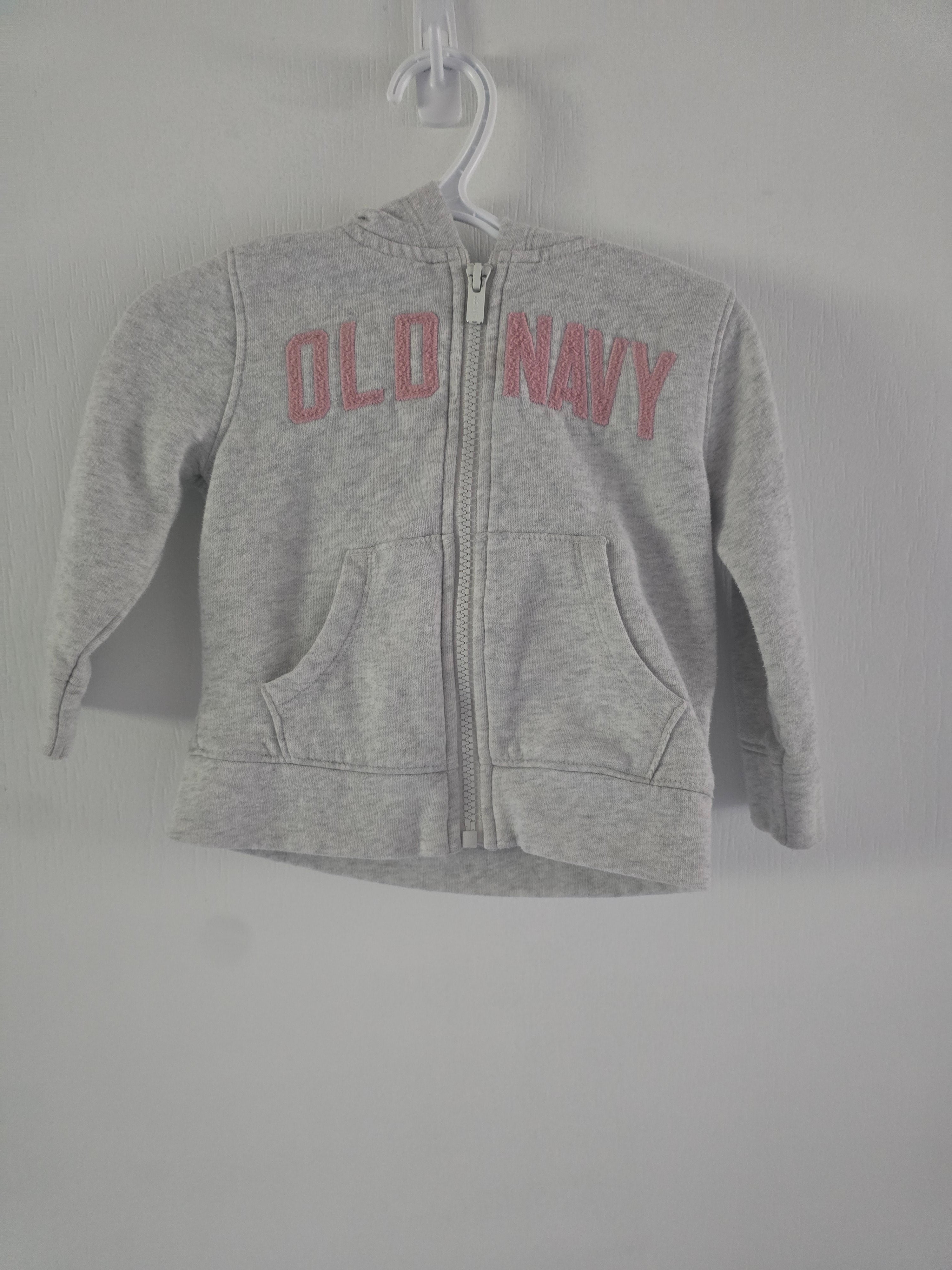 Old Navy Grey Fleece Zip-Up Hoodie | 18-24 month