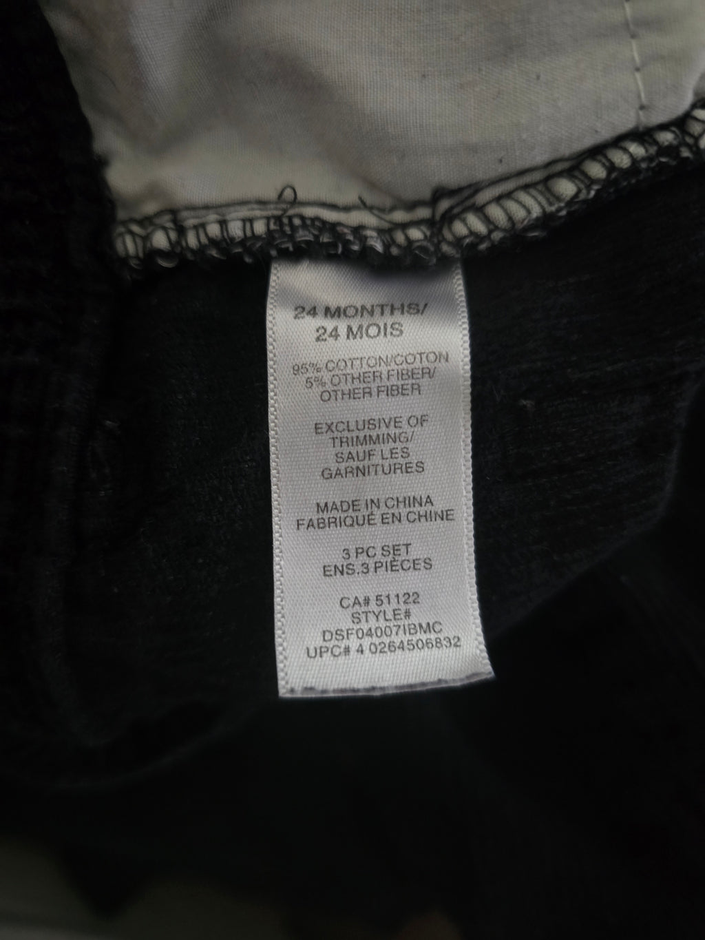Carter's Black Corduroy Pants | 24 Months