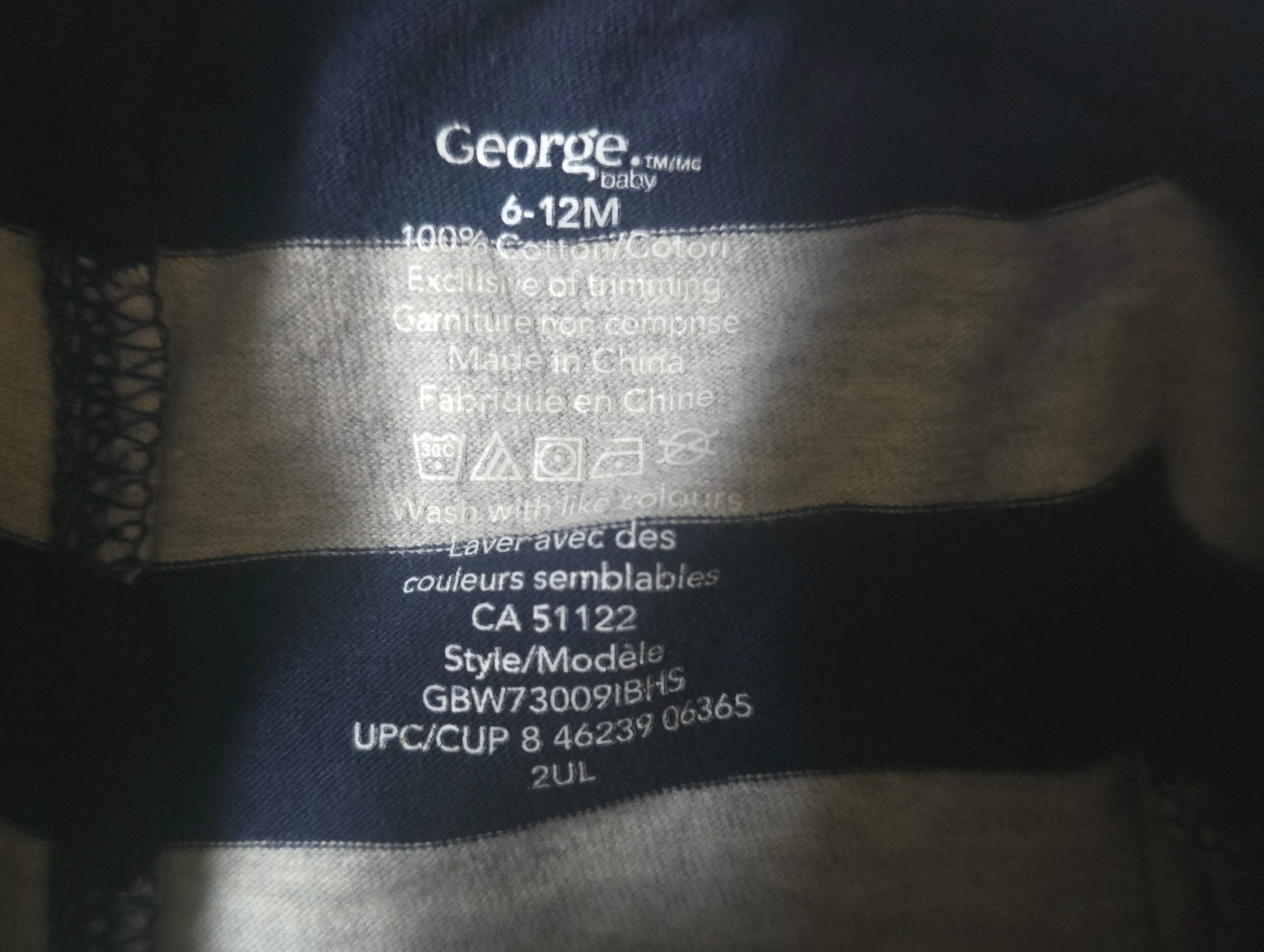George Navy & Grey Striped Jogger Pants | 6-12 month
