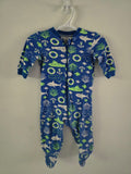 George Ocean Adventure Footed Sleeper - Blue Print | 3-6M
