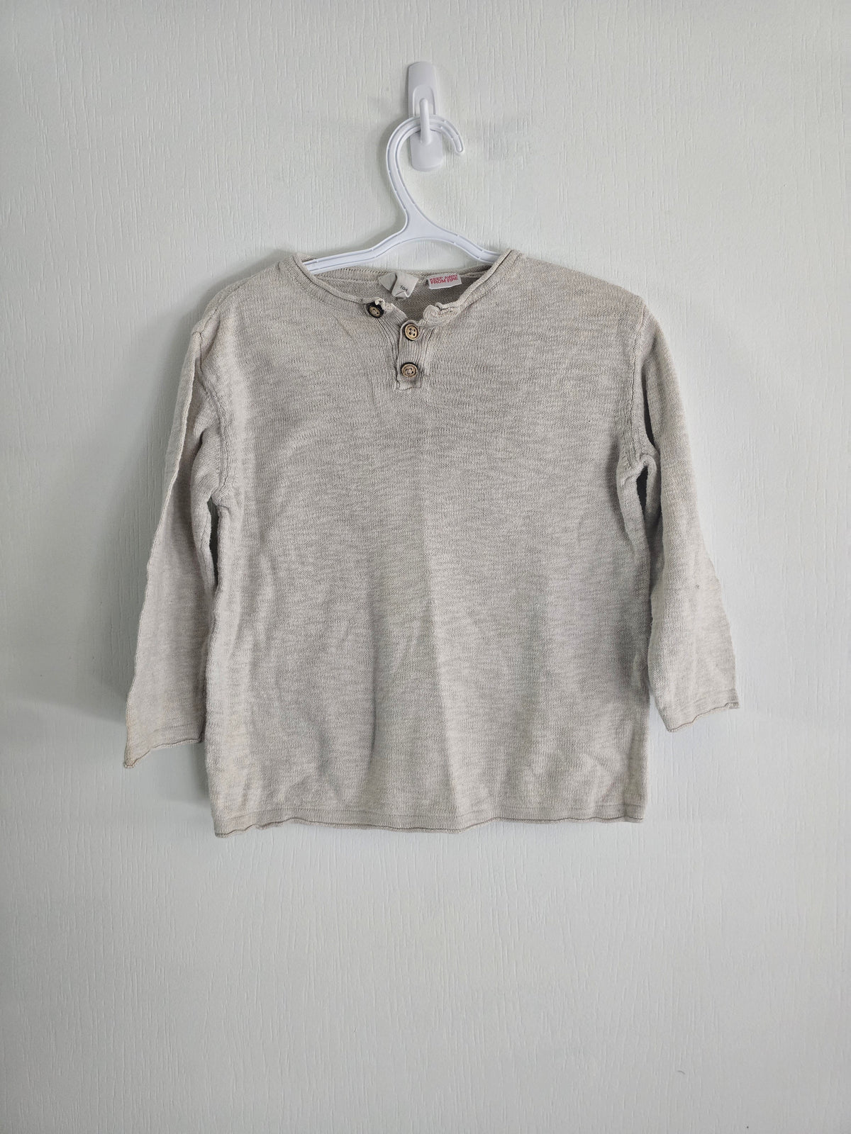 Textured Henley Long Sleeve Shirt | 3-4y