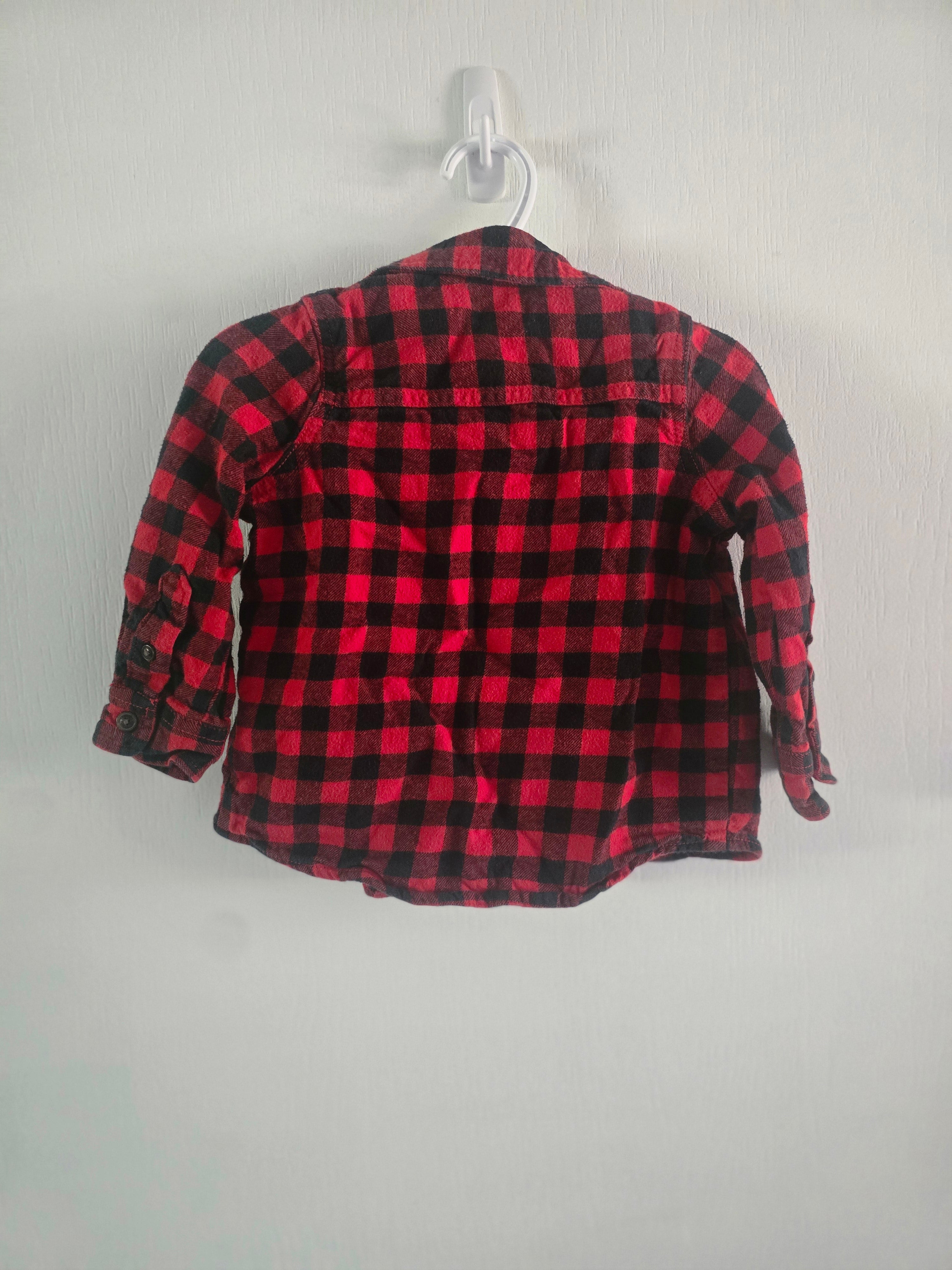 OshKosh B'gosh Red & Black Buffalo Plaid Flannel Shirt | 2T