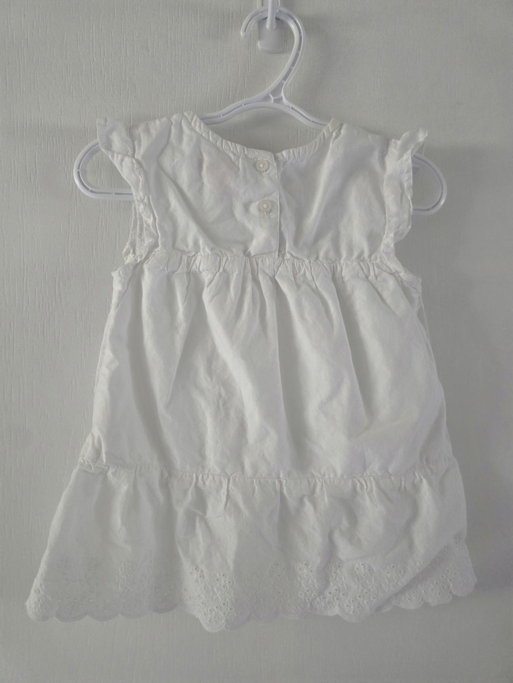 Joe Fresh White Eyelet Hem Dress | 4T