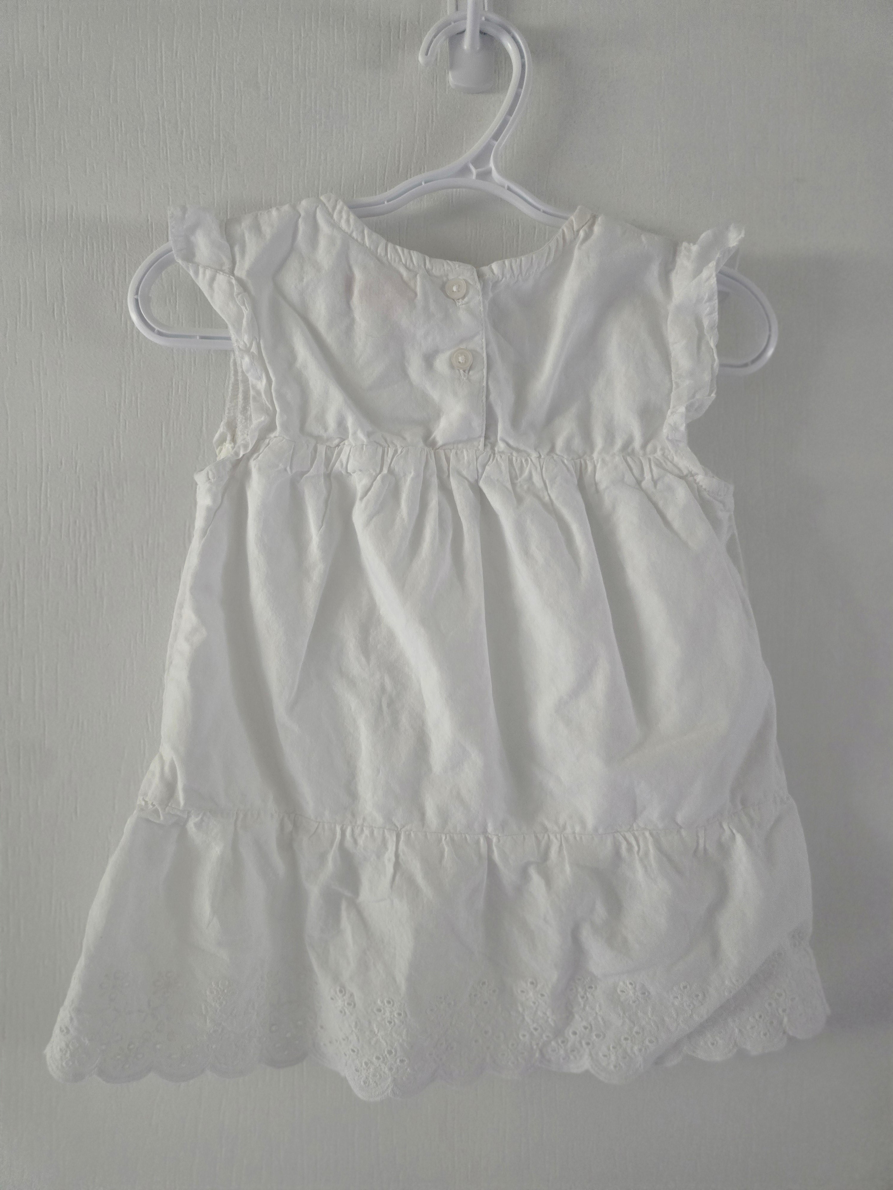 Joe Fresh White Eyelet Hem Dress | 4T