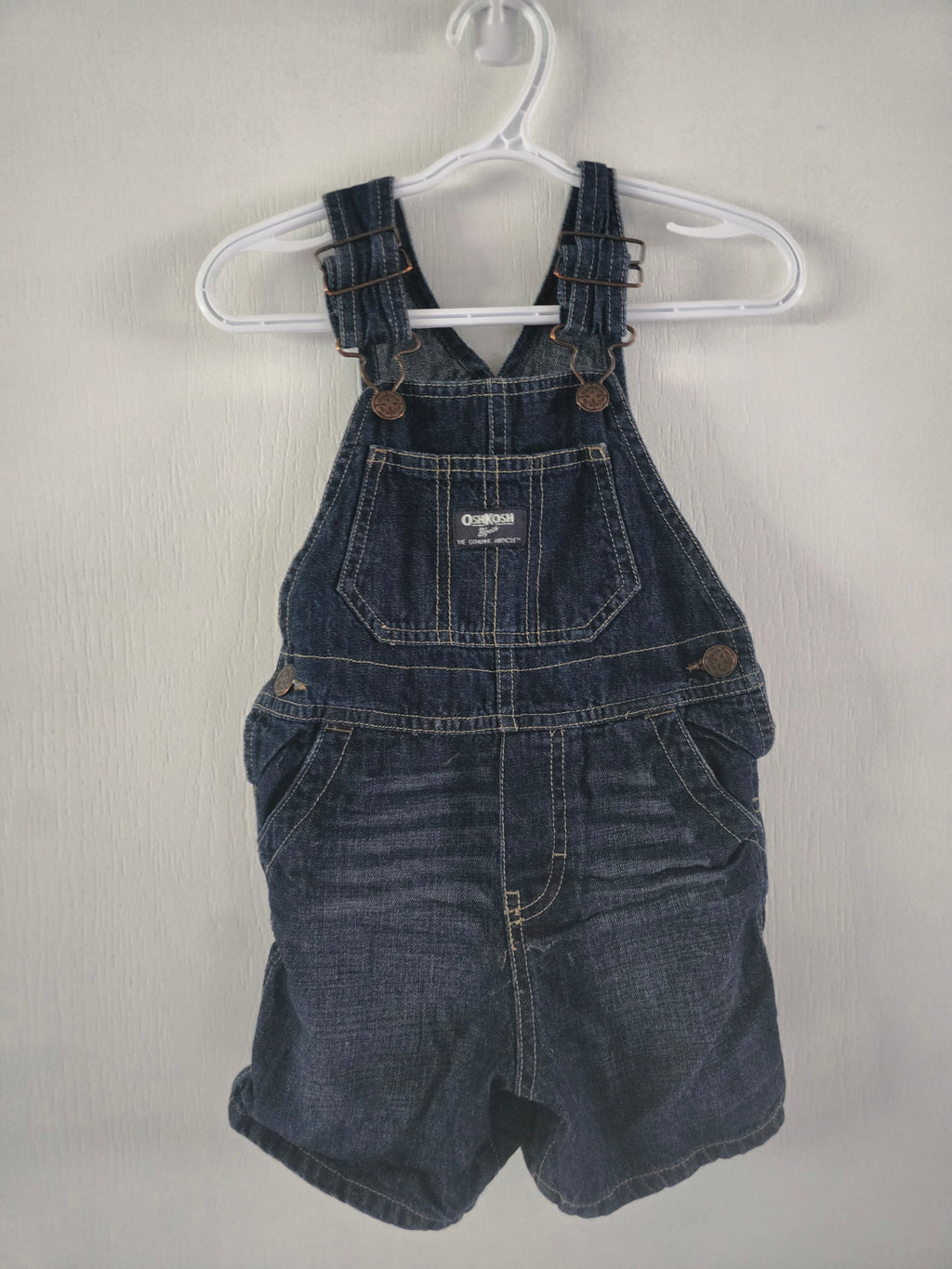 OshKosh B'gosh Denim Short Overalls | 2T