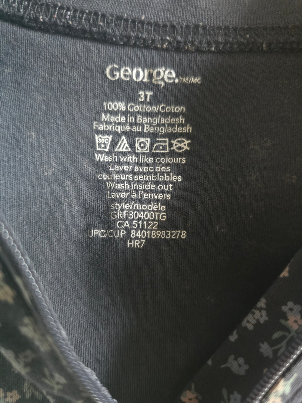 George Floral Zip Sleeper Pajamas | 3T
