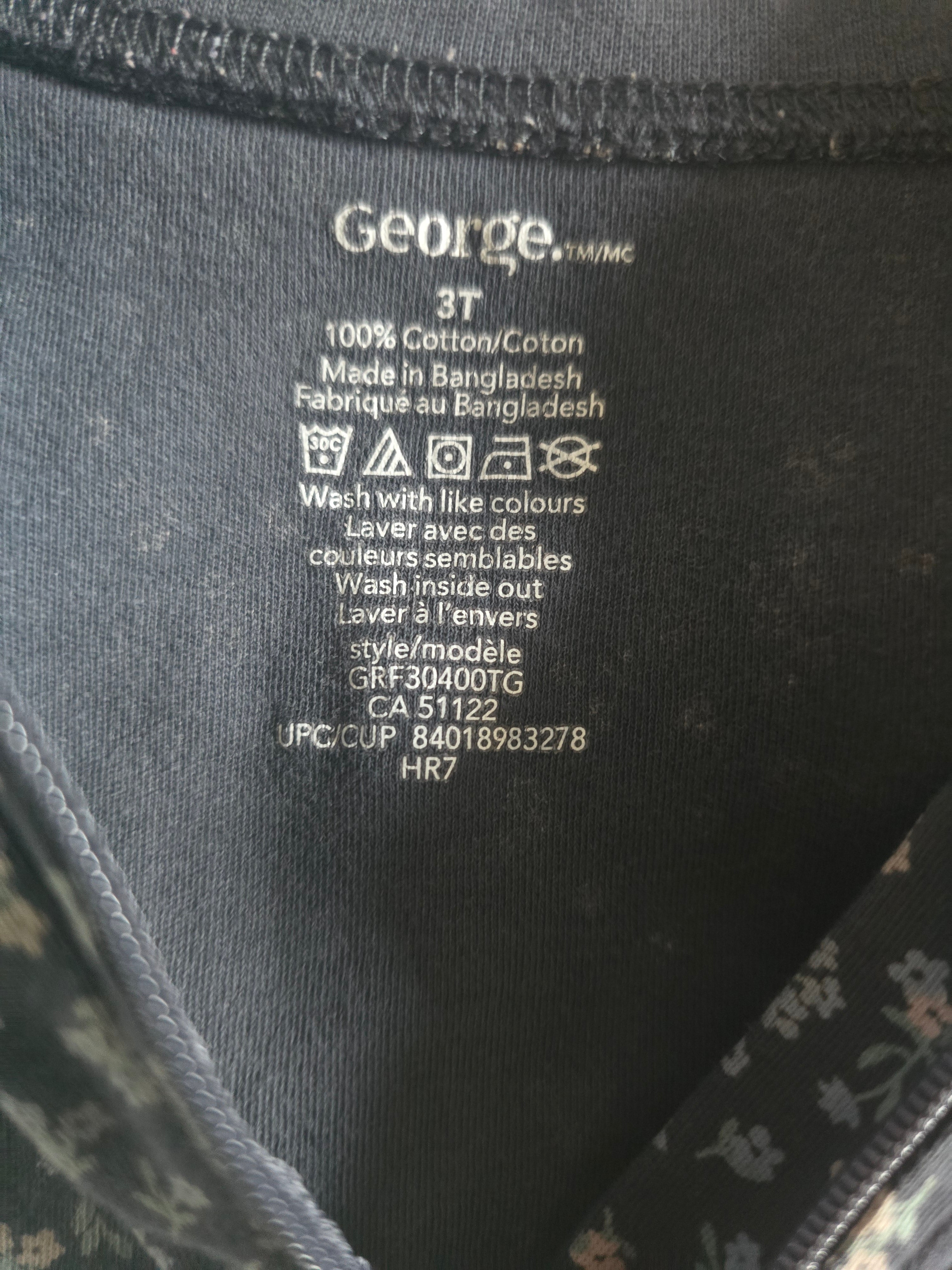 George Floral Zip Sleeper Pajamas | 3T