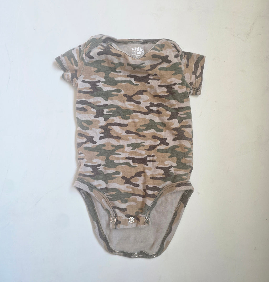 Child of Mine by Carter's Camo Short Sleeve Bodysuit | 0-3 Month